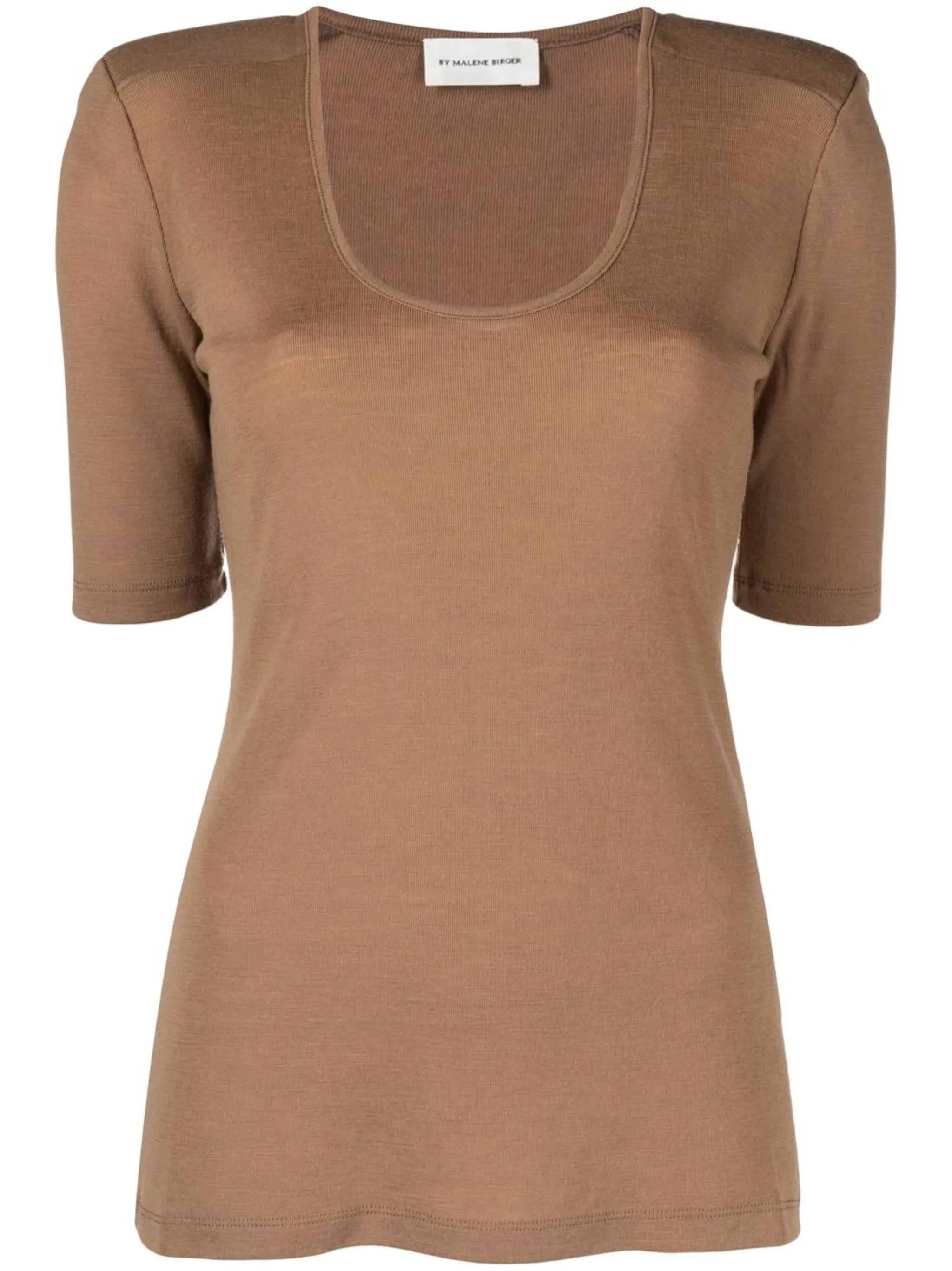 fine-knit short-sleeve jumper
