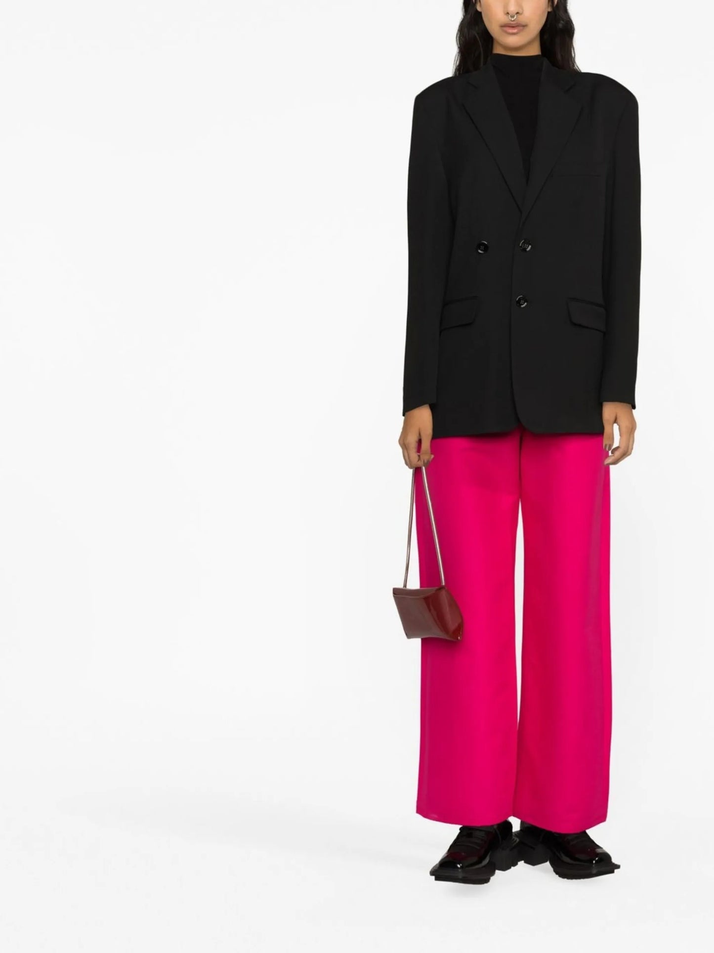 tailored single-breasted blazer