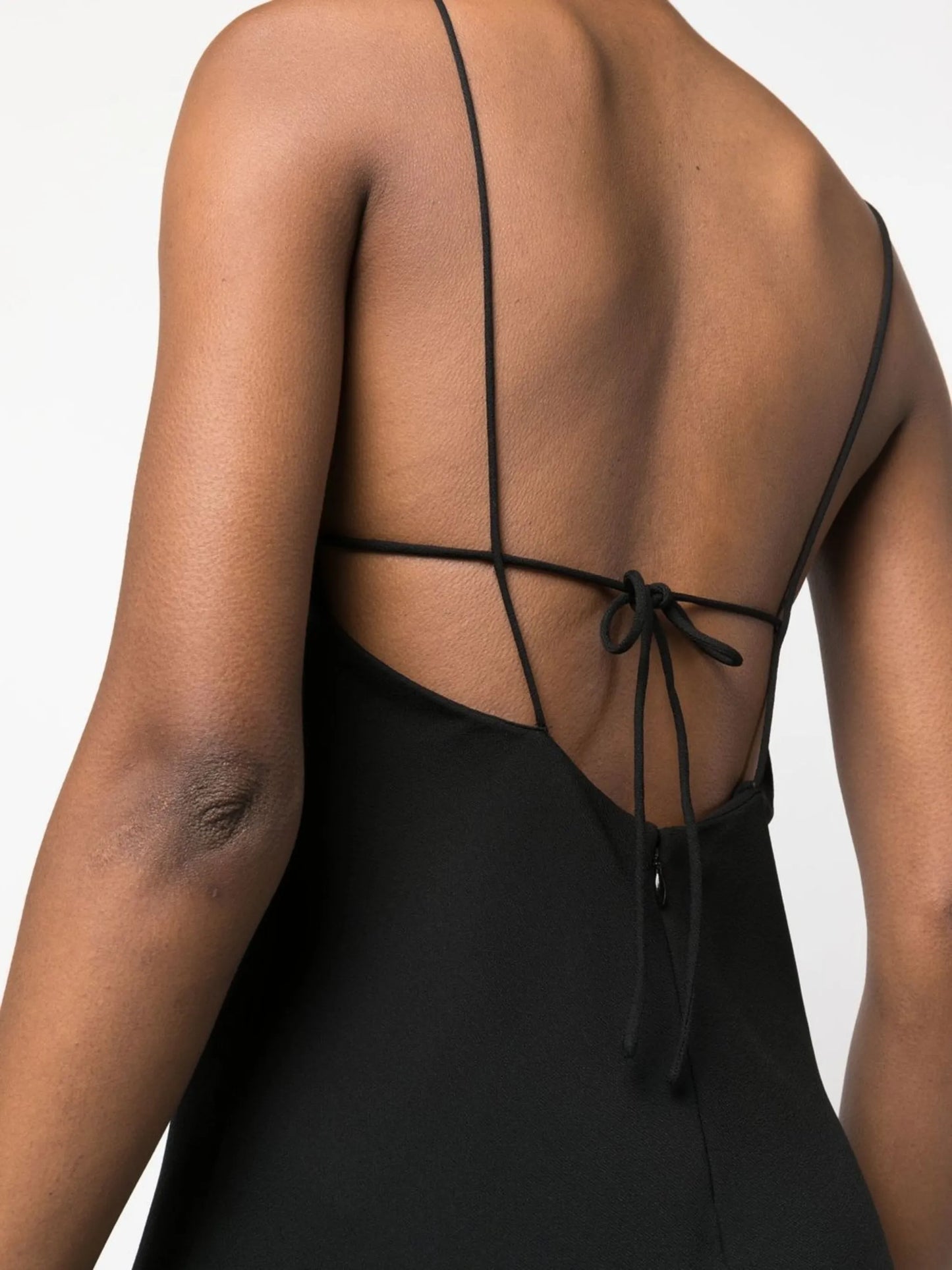 compact silk crepe midi dress
