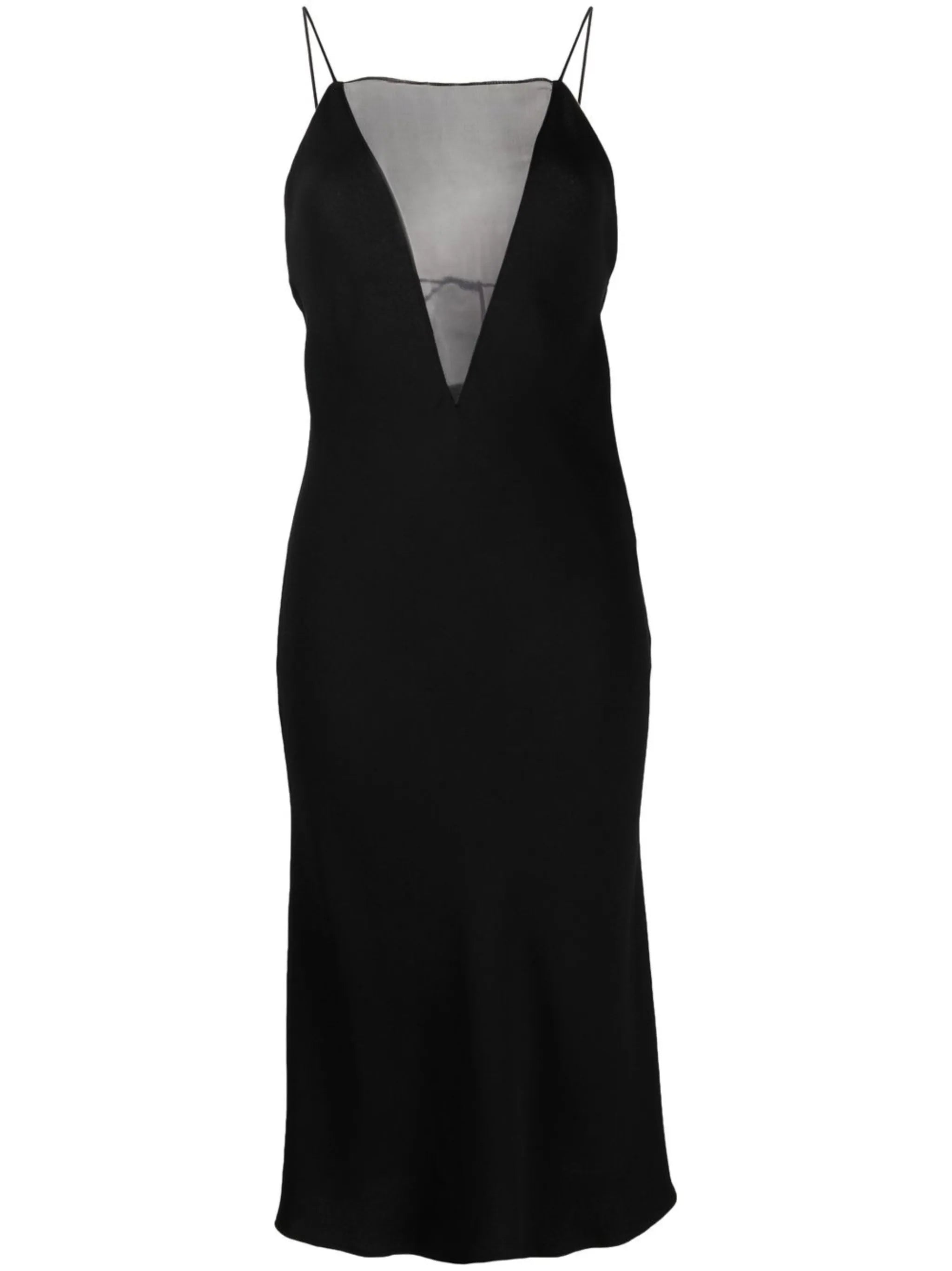 compact silk crepe midi dress