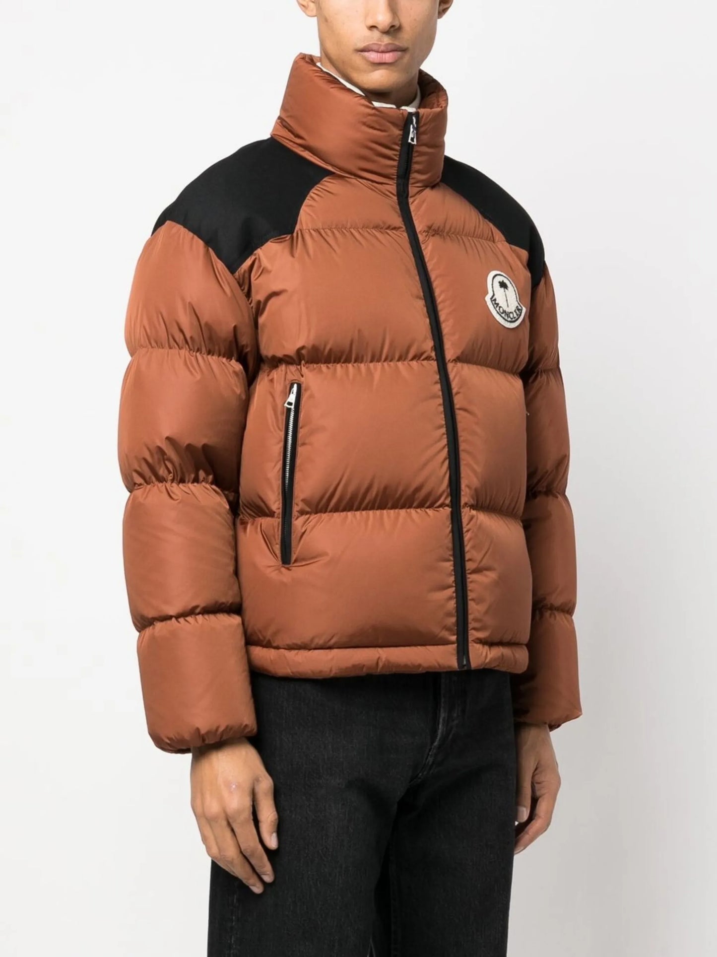 logo-patch padded jacket