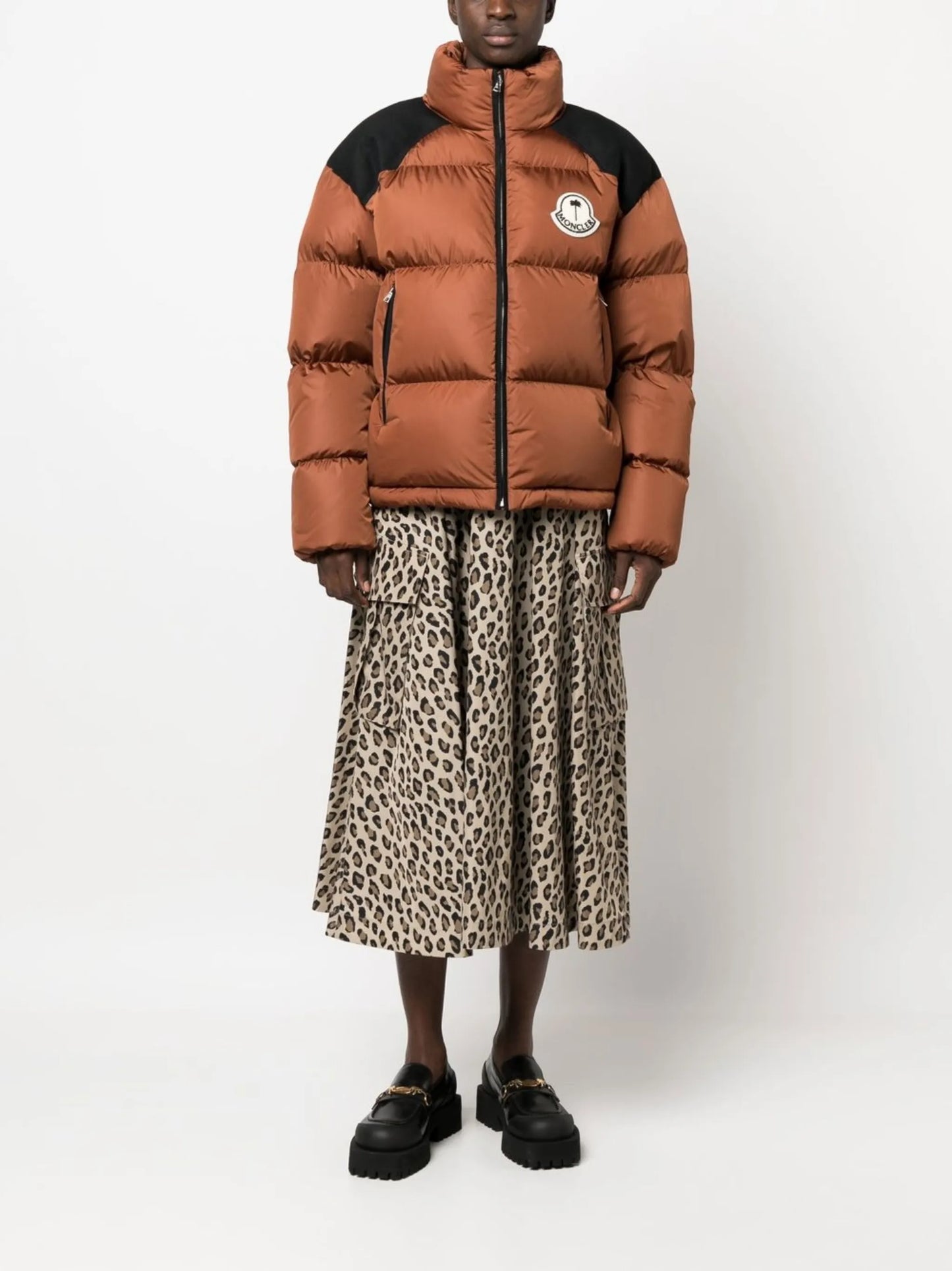 logo-patch padded jacket