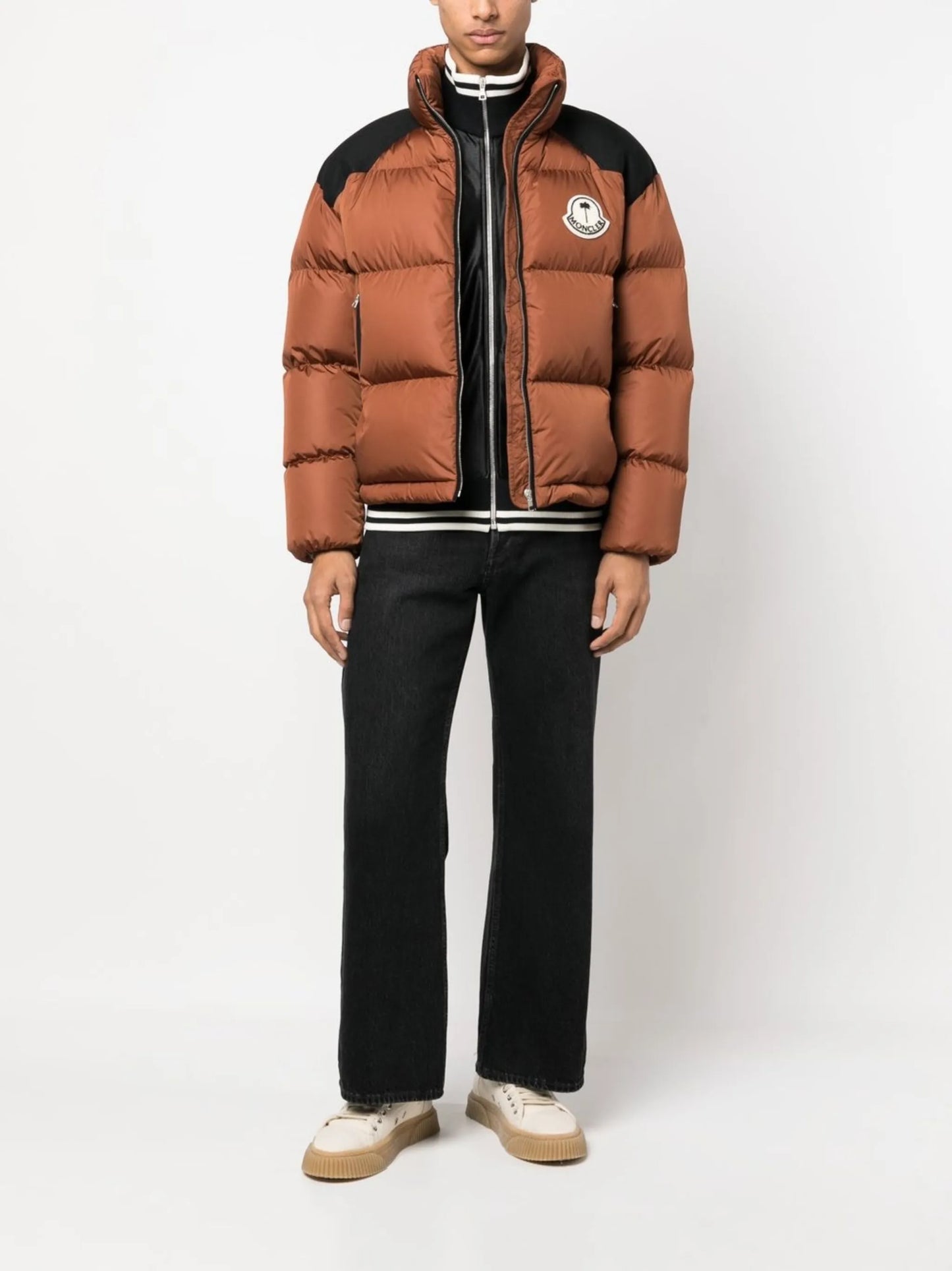 logo-patch padded jacket