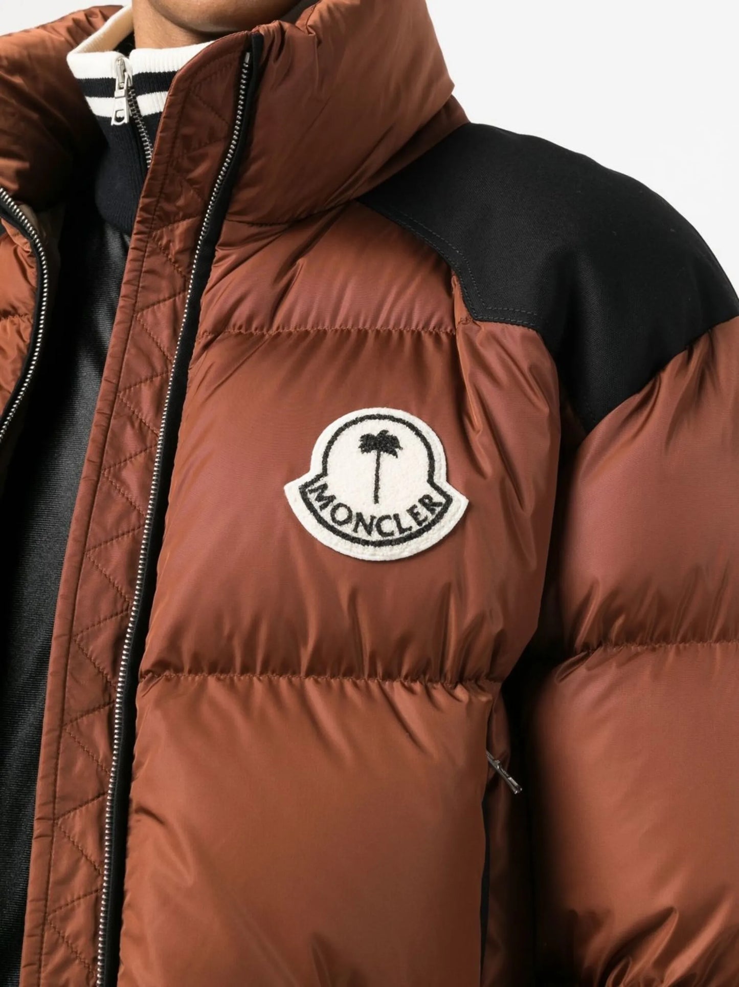 logo-patch padded jacket