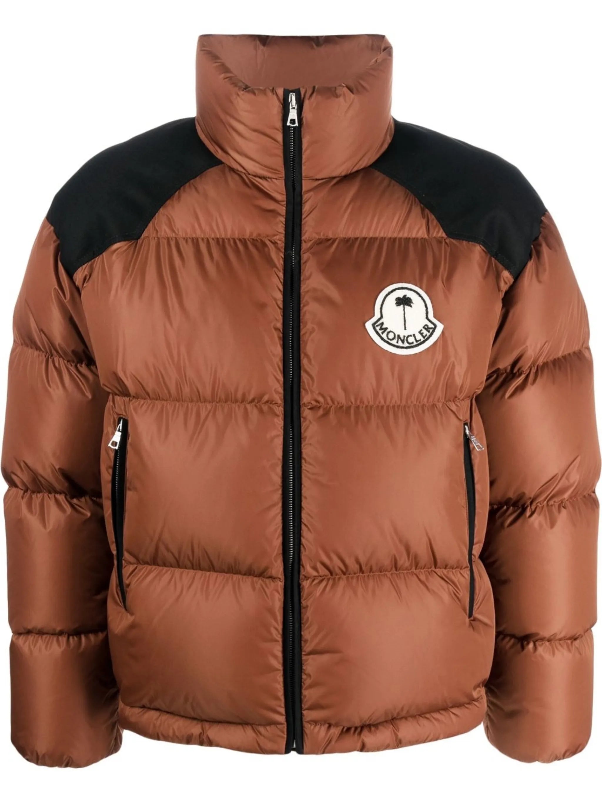 logo-patch padded jacket