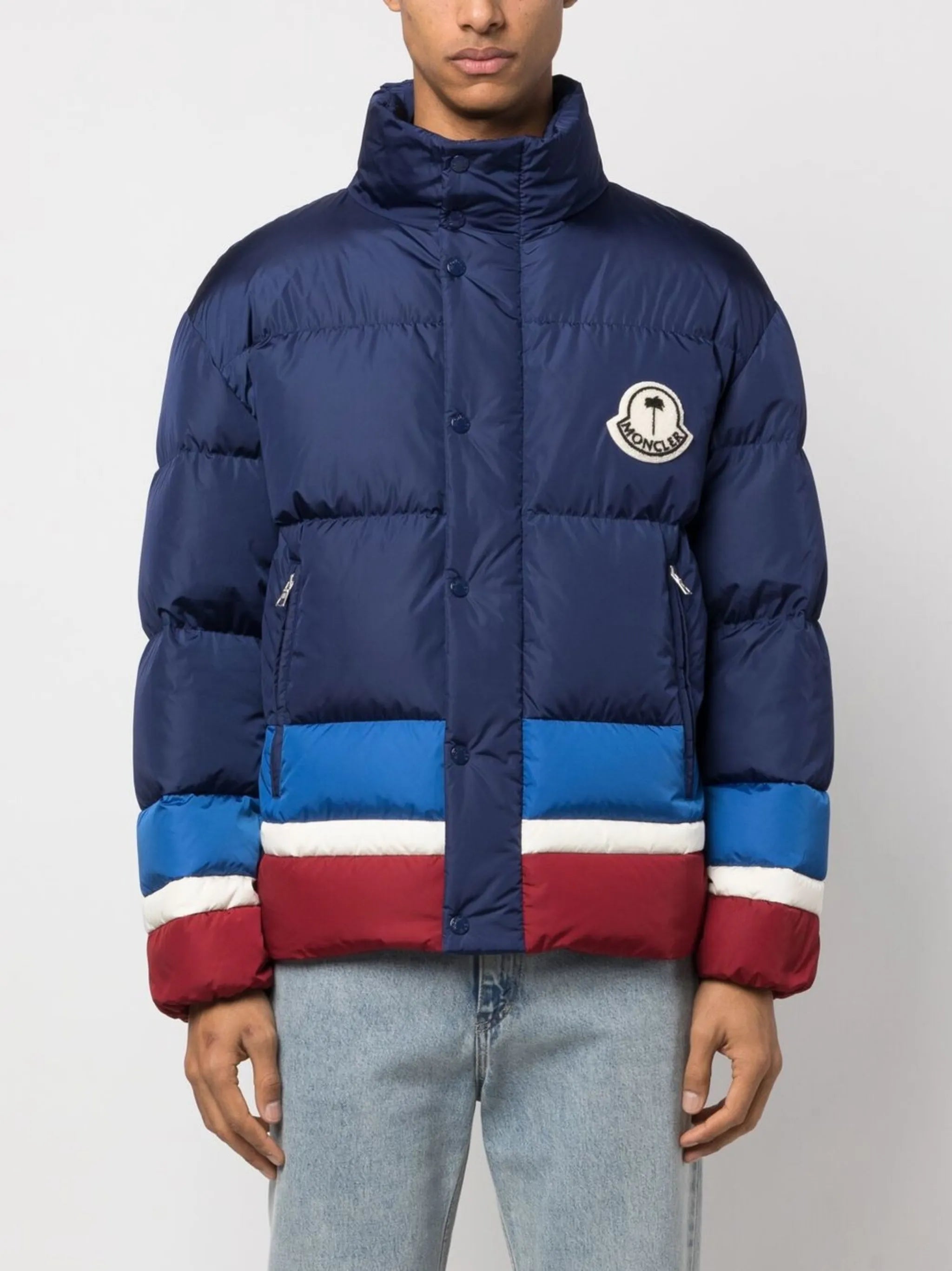 logo-print padded jacket