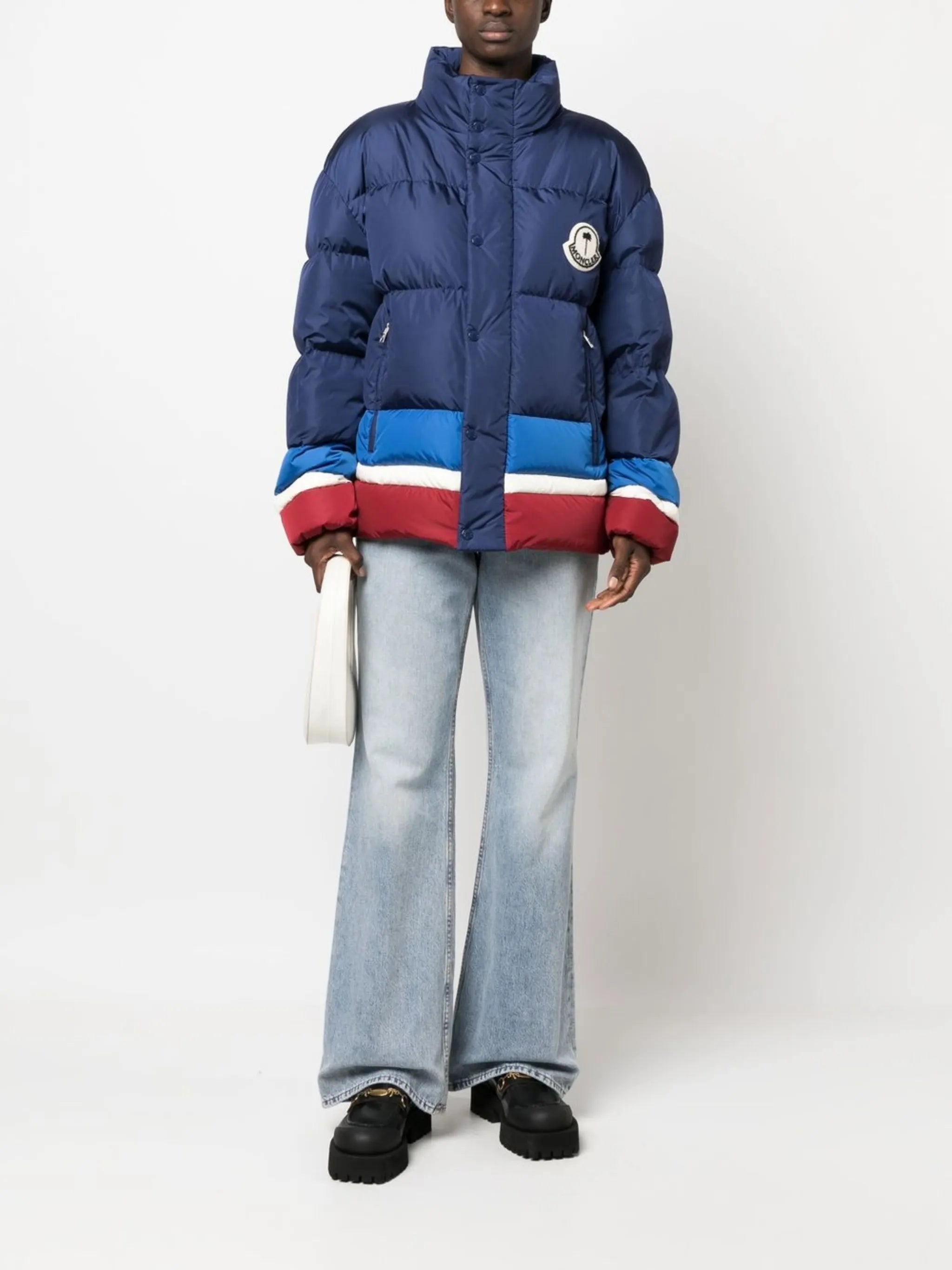 logo-print padded jacket