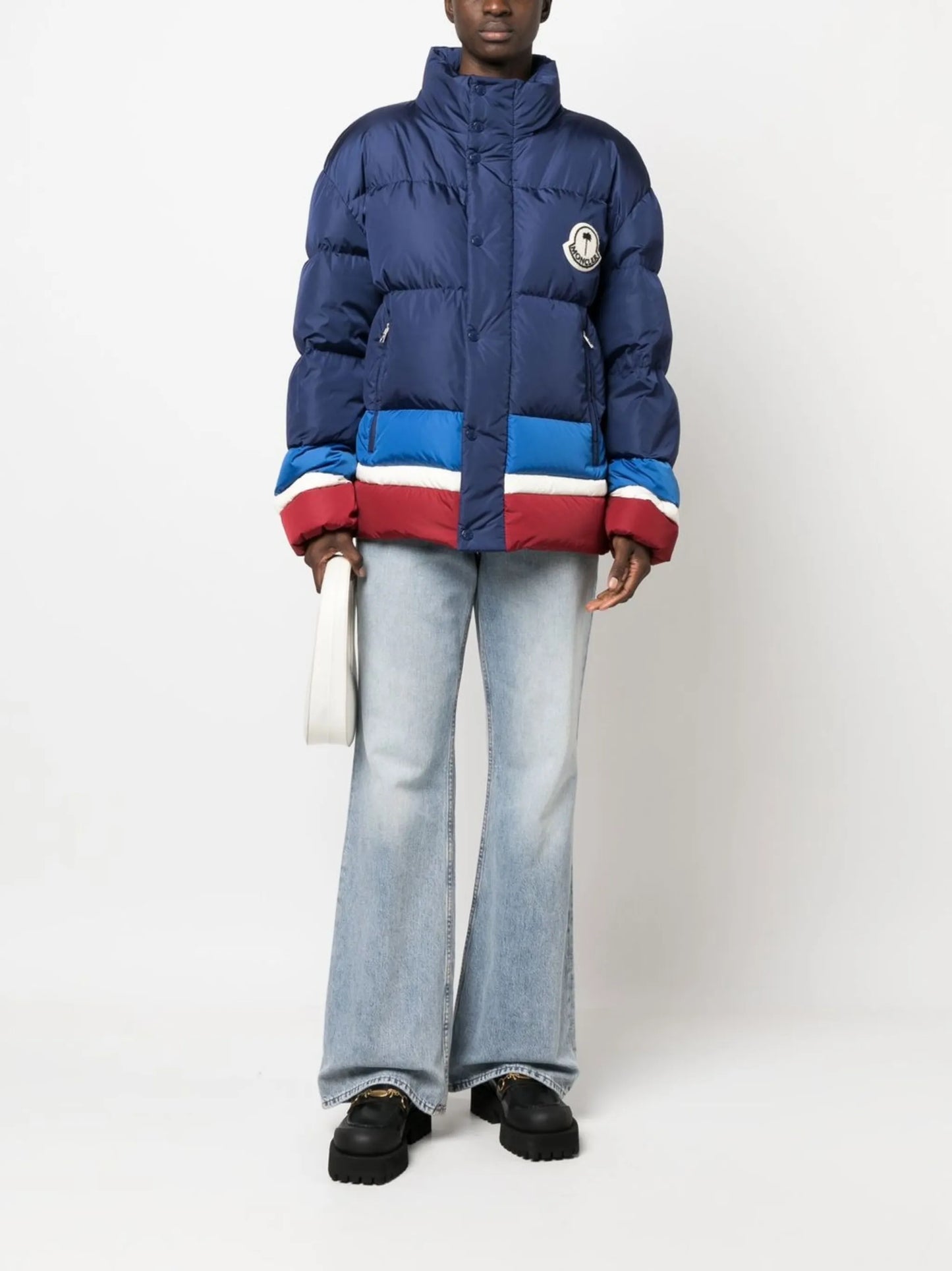 logo-print padded jacket