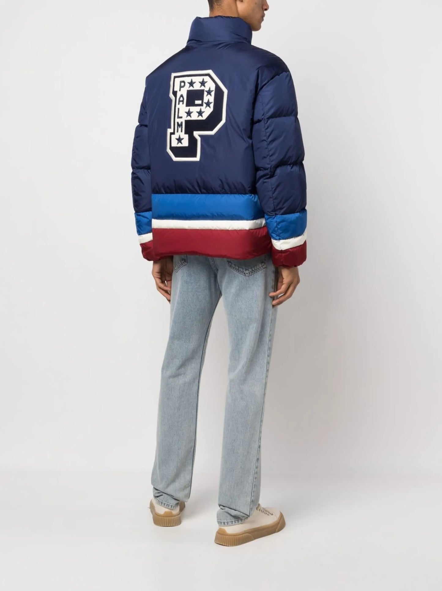 logo-print padded jacket