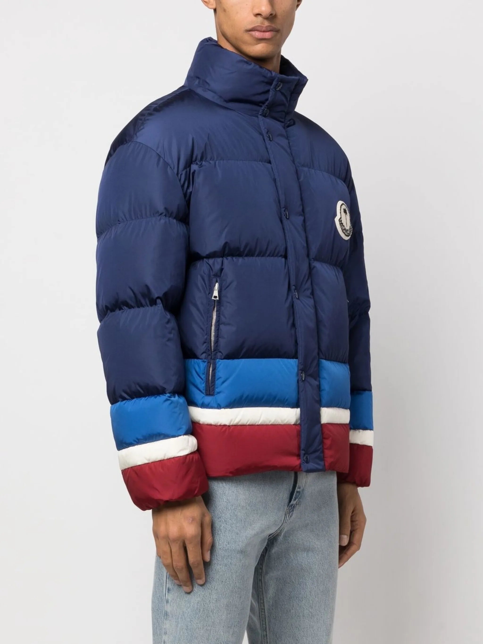logo-print padded jacket