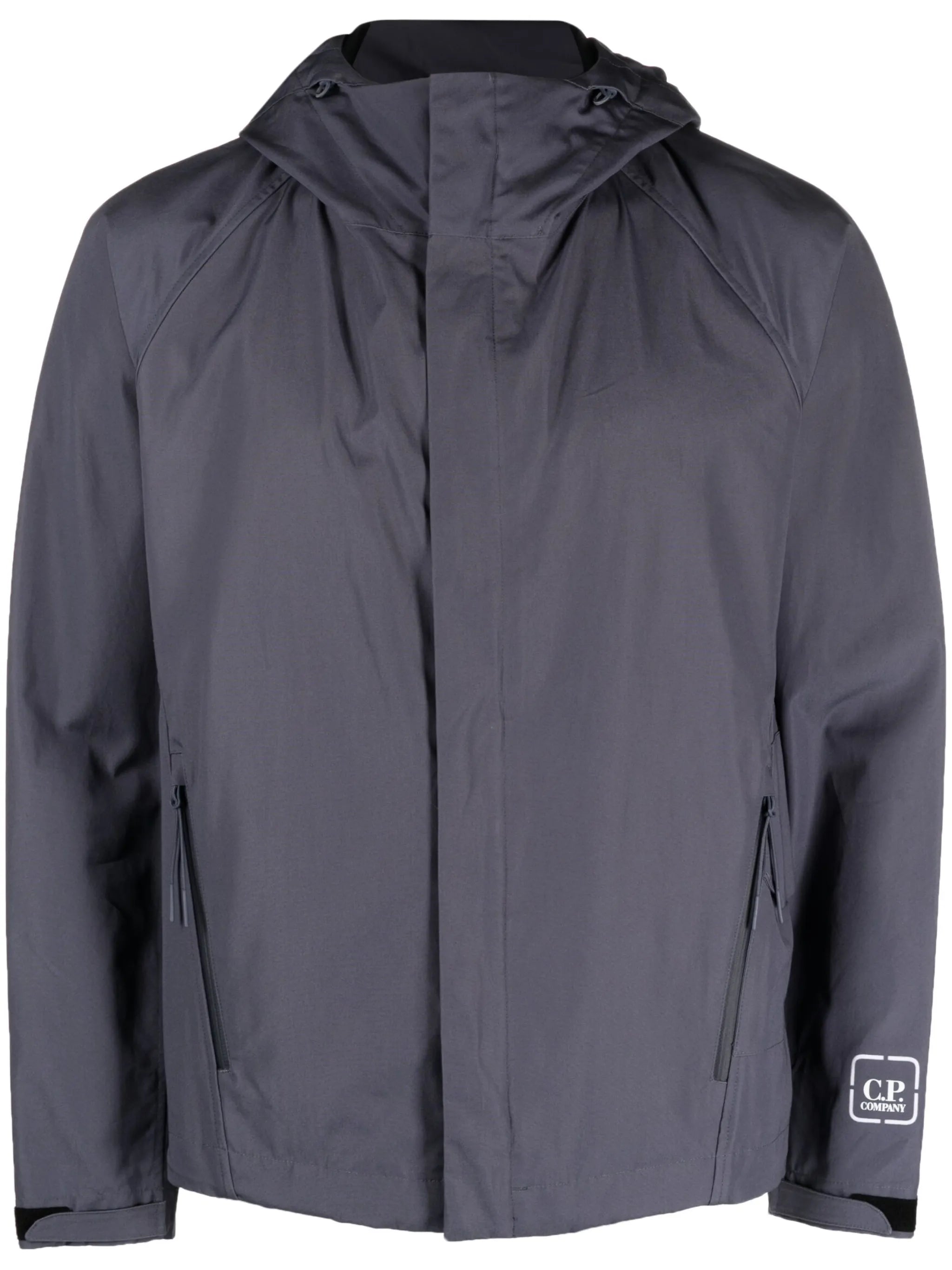 logo-patch hooded jacket