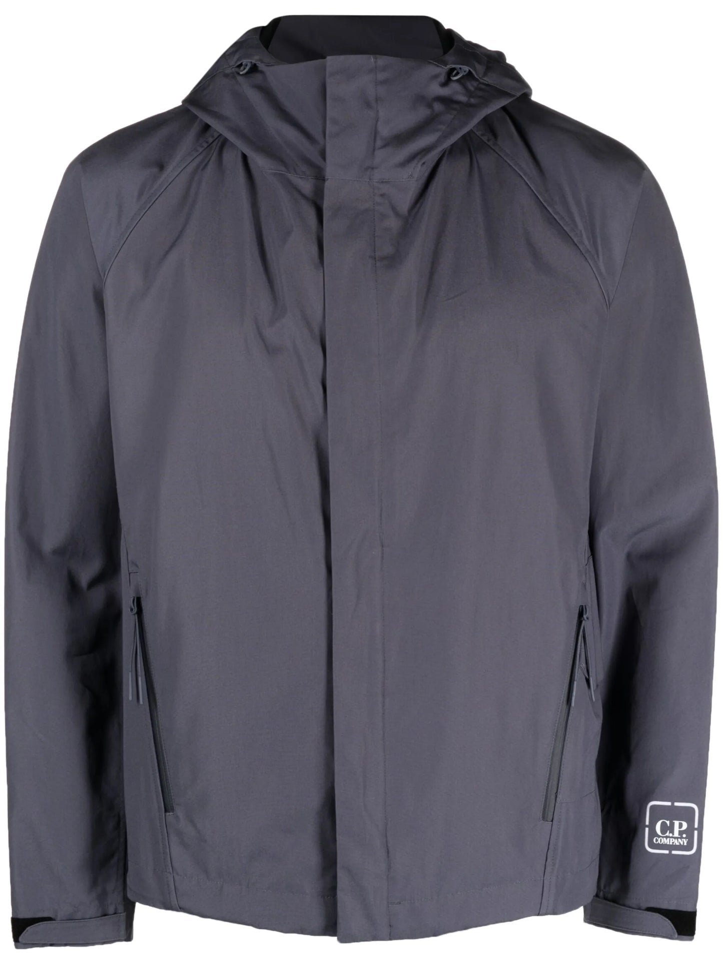 logo-patch hooded jacket
