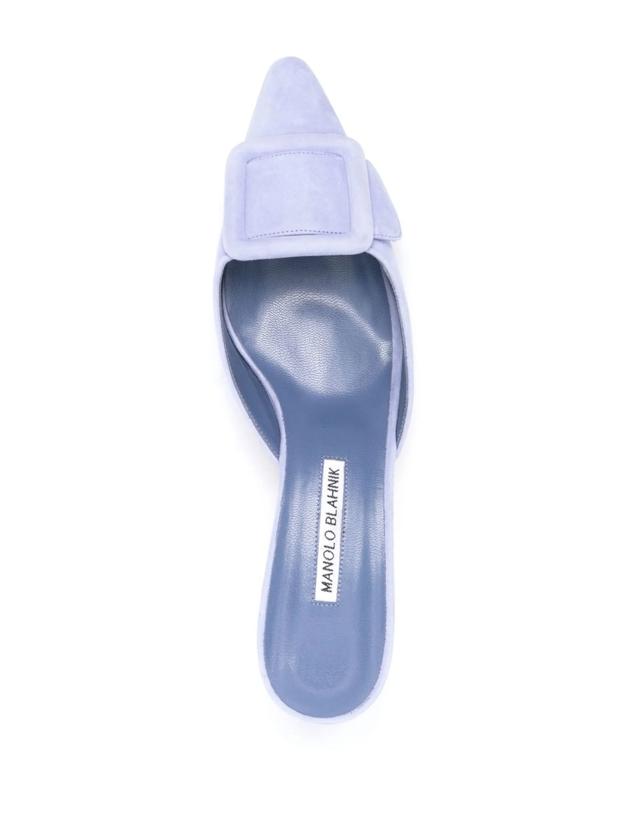 buckle-detail 65mm suede kitten heels