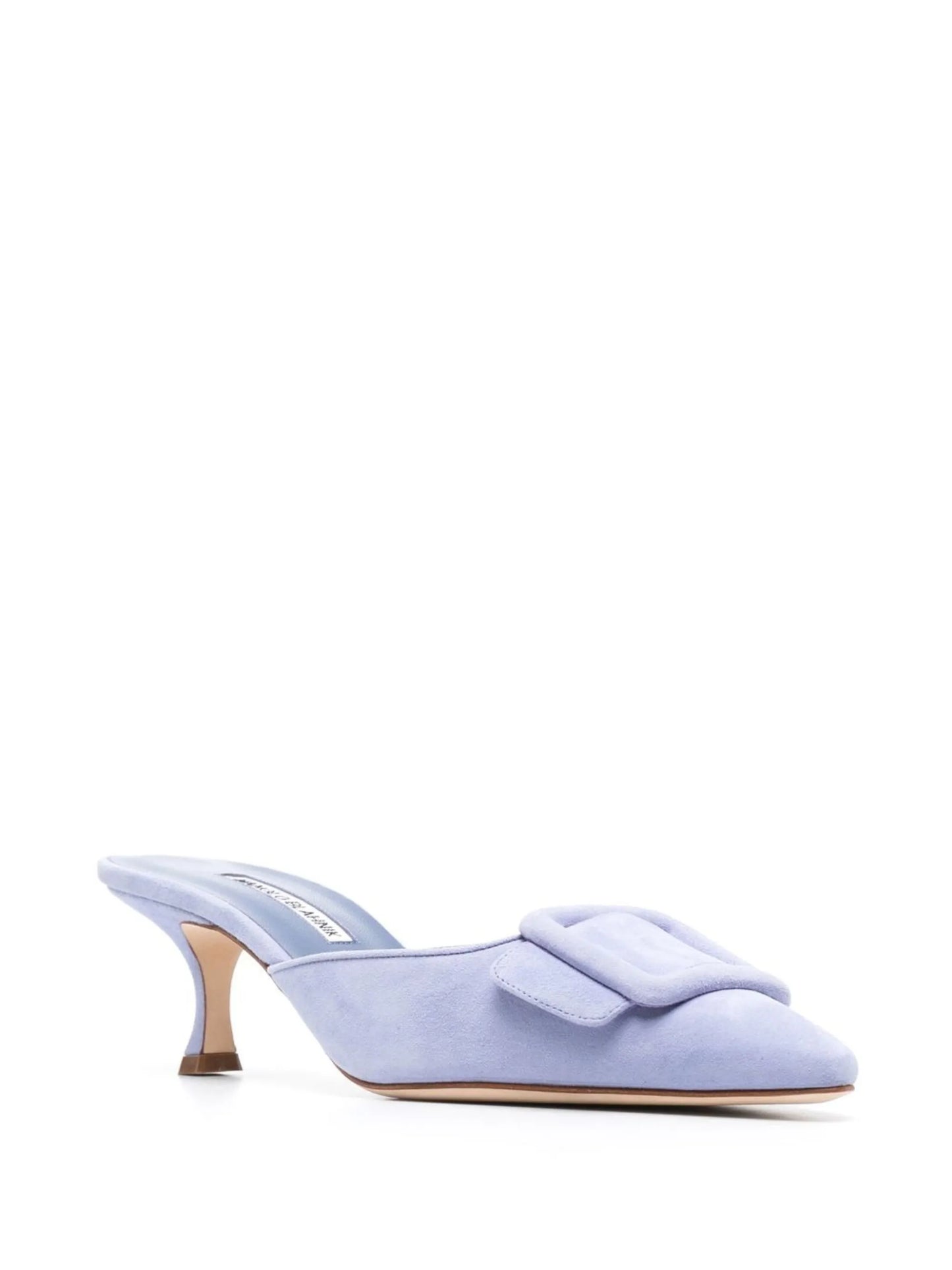 buckle-detail 65mm suede kitten heels