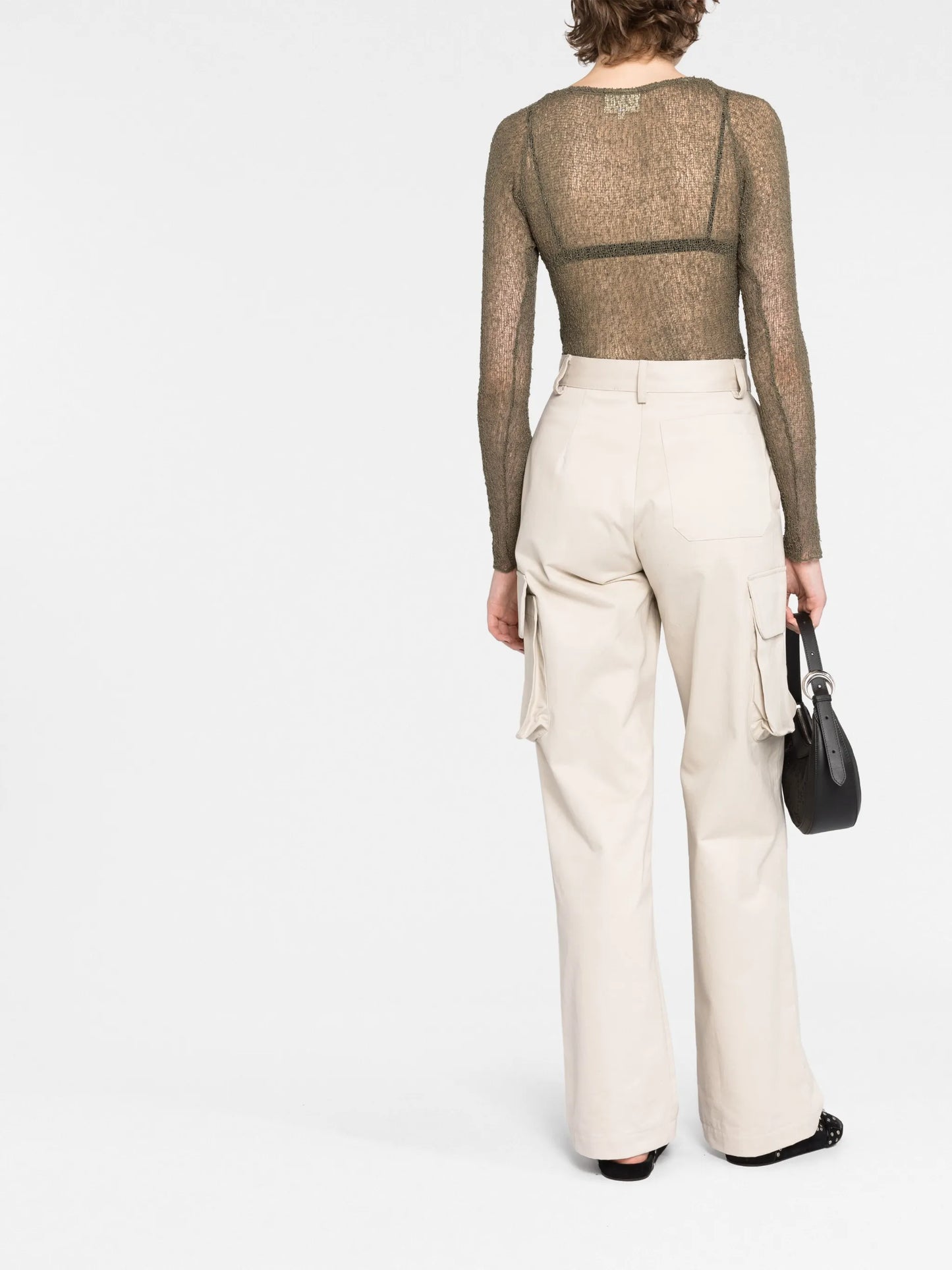 Beckie open-knit sheer top