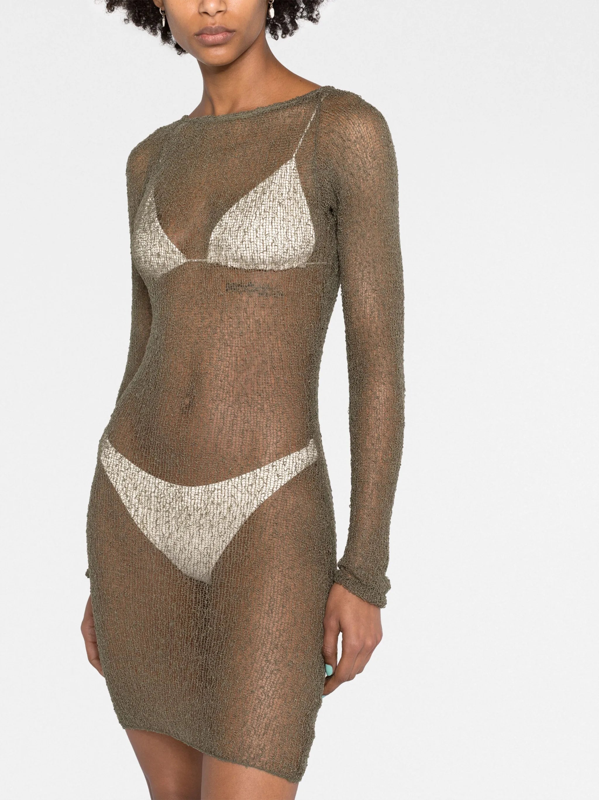 Andy sheer knitted mini dress