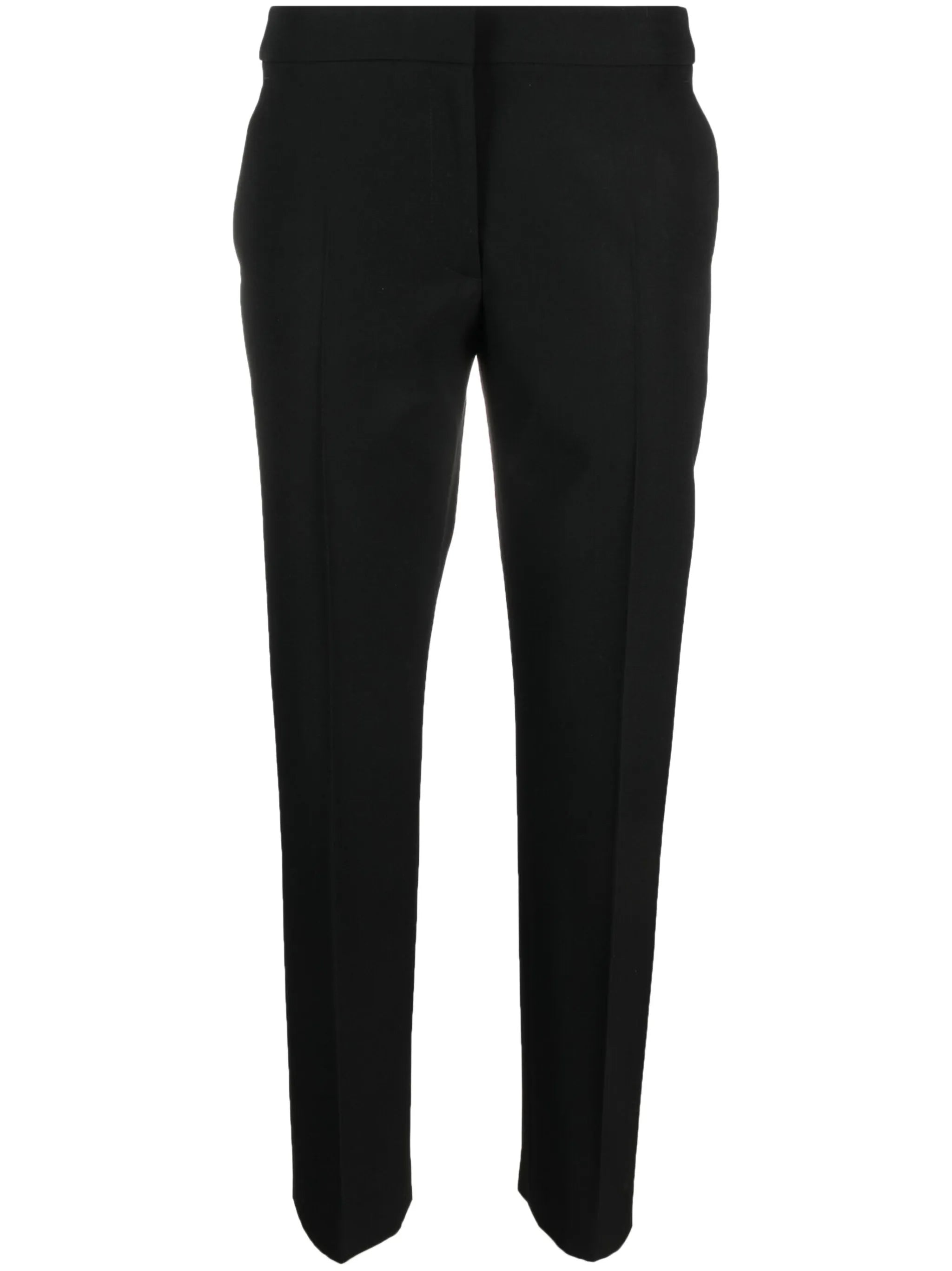 tapered mid-rise trousers