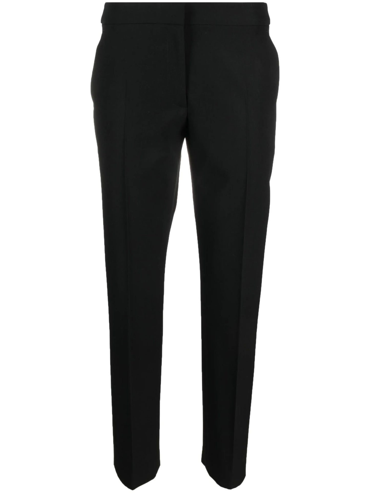 tapered mid-rise trousers