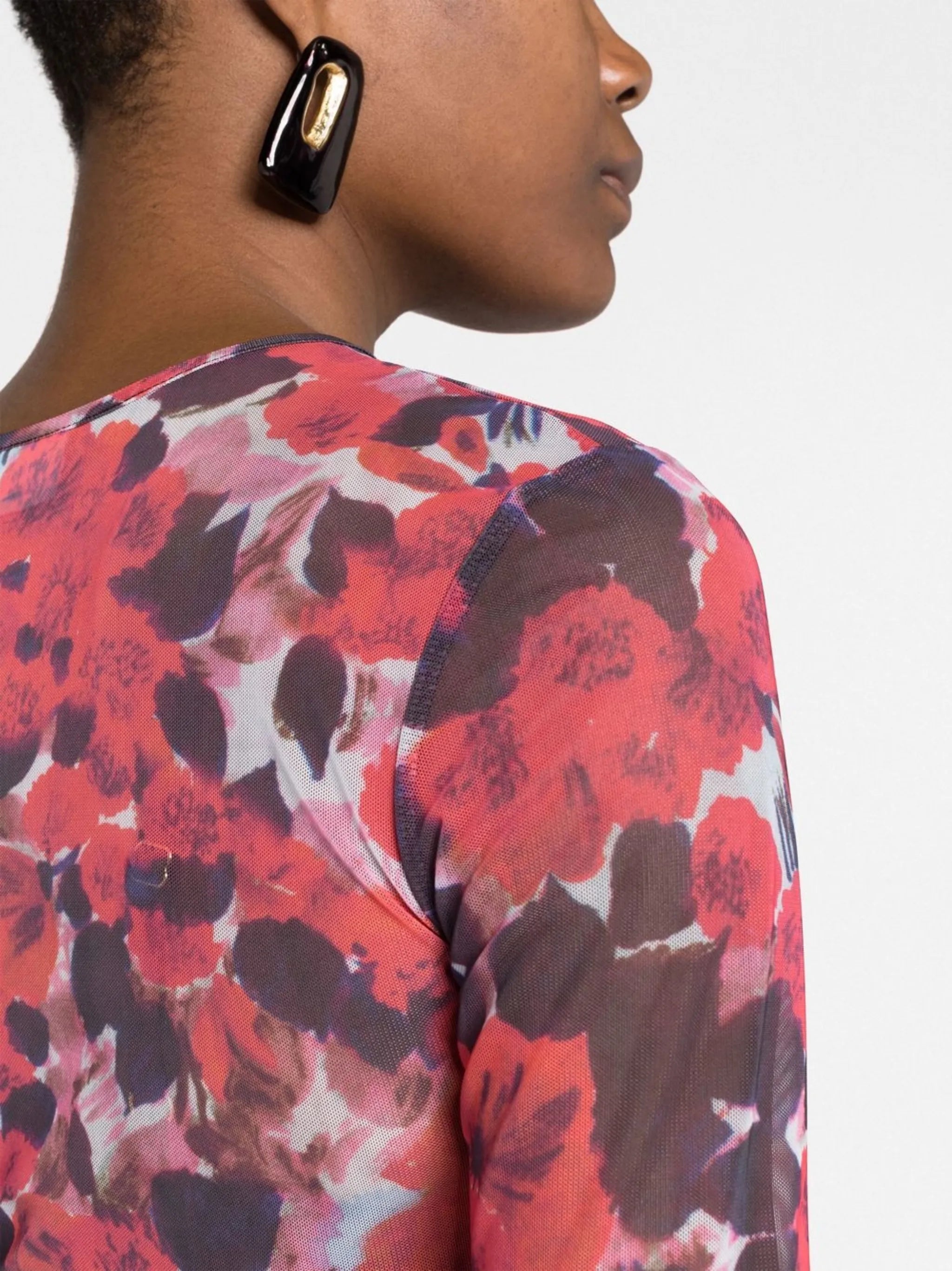 floral-print long-sleeve T-shirt