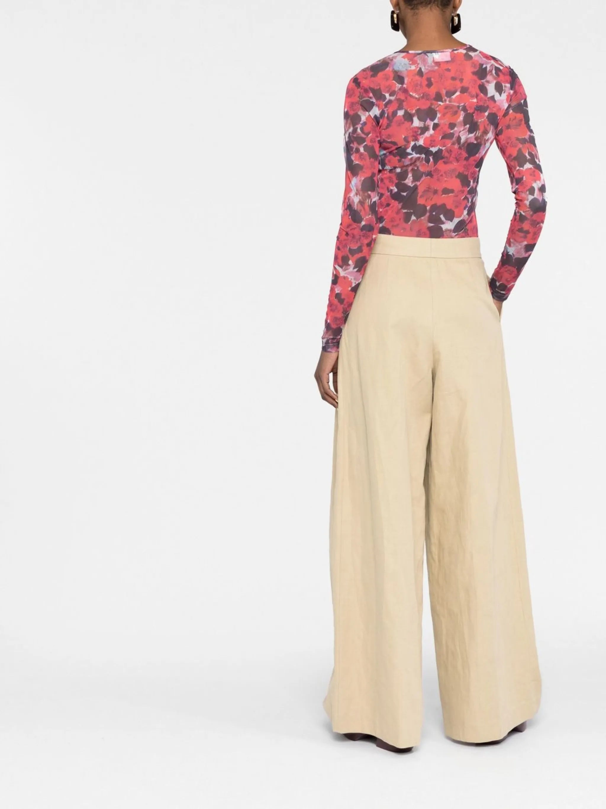 floral-print long-sleeve T-shirt