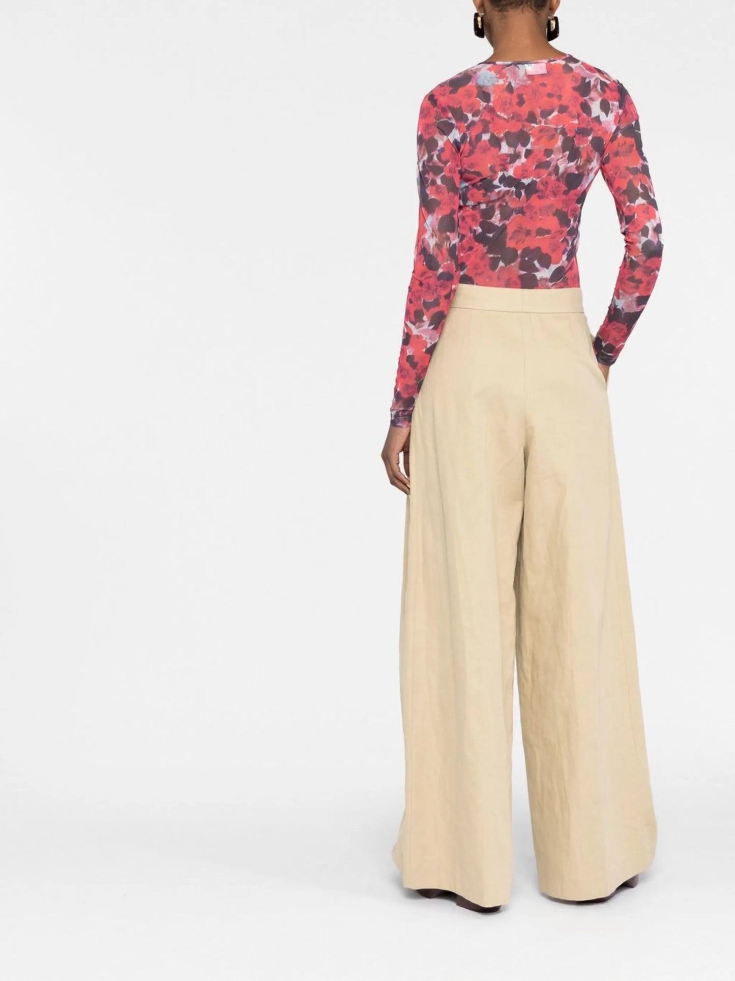 floral-print long-sleeve T-shirt