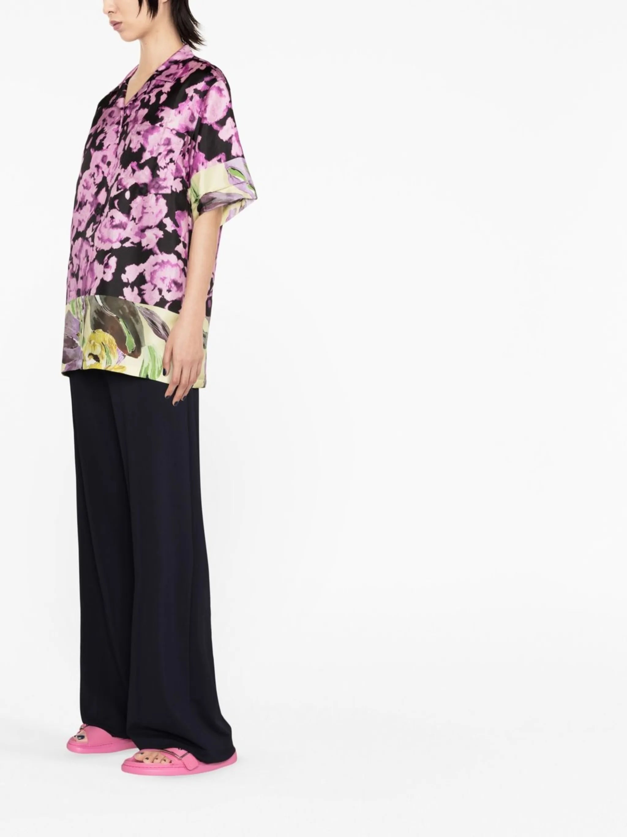 Clive floral-print silk shirt