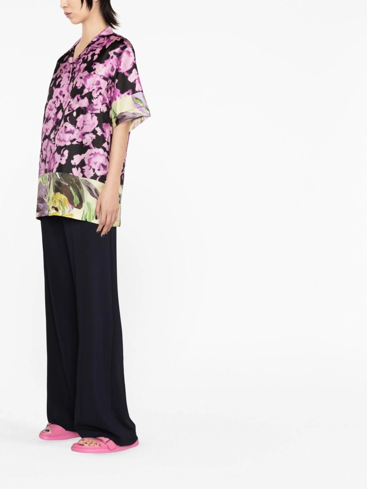 Clive floral-print silk shirt