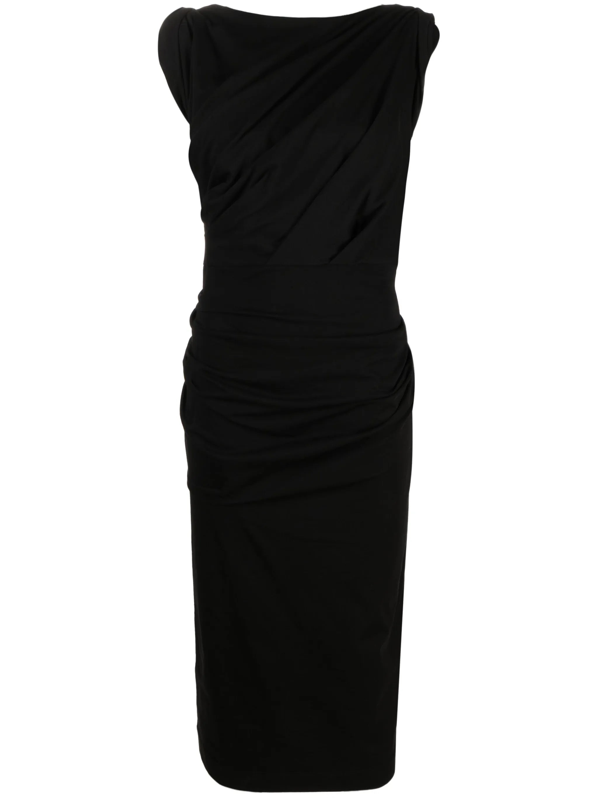 draped midi dress