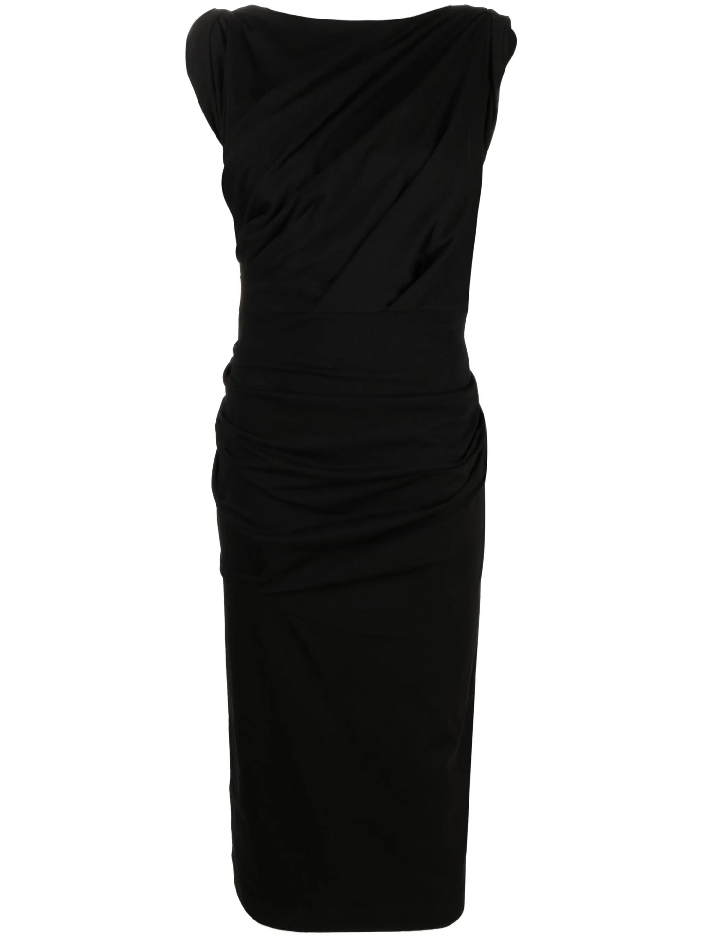 draped midi dress