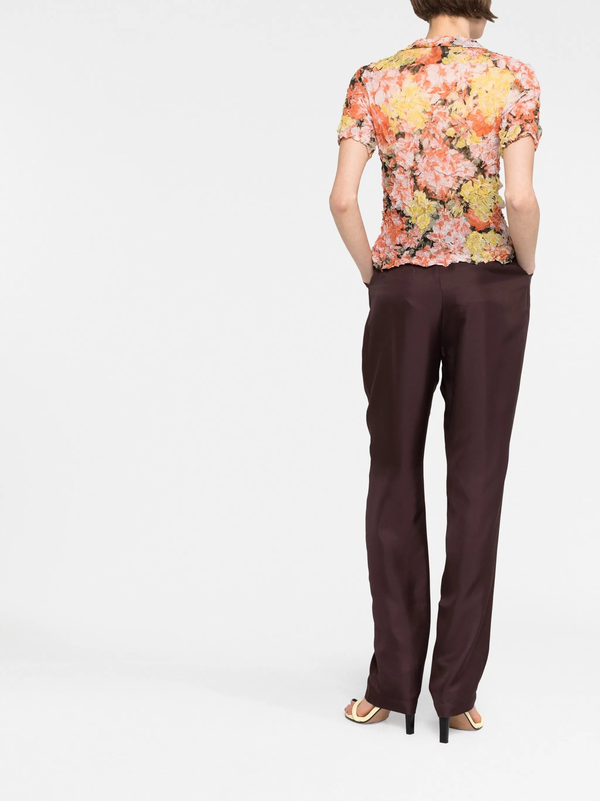 floral-print short-sleeve shirt