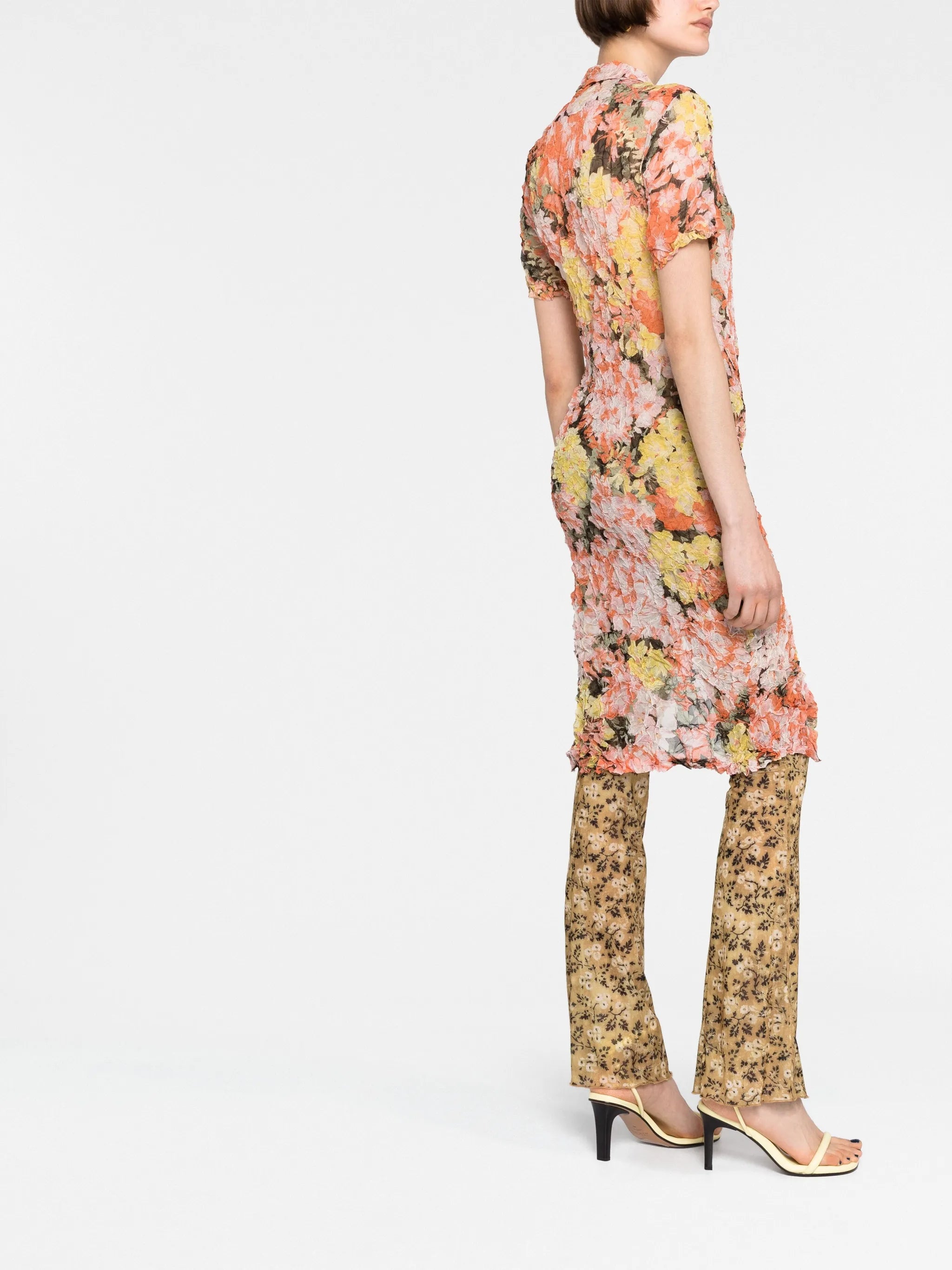 floral-print short-sleeve dress
