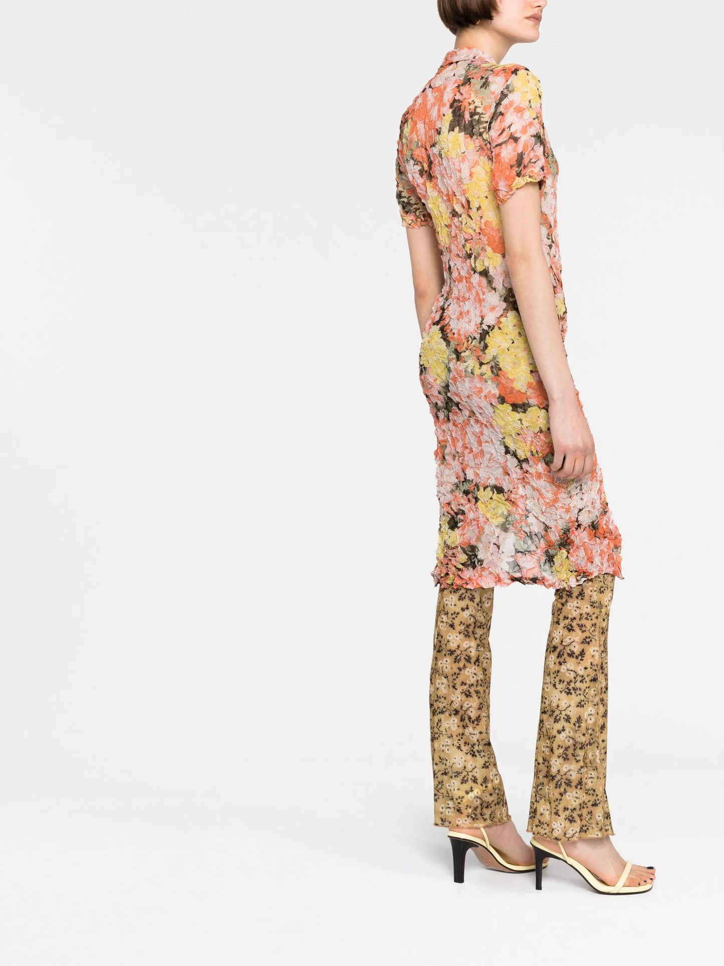 floral-print short-sleeve dress