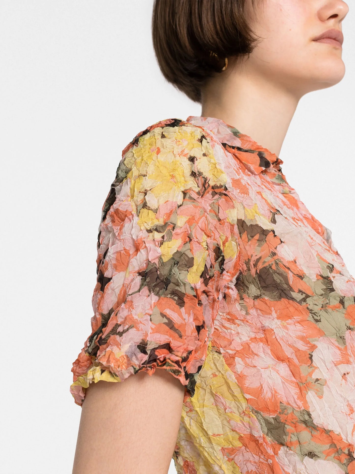 floral-print short-sleeve dress