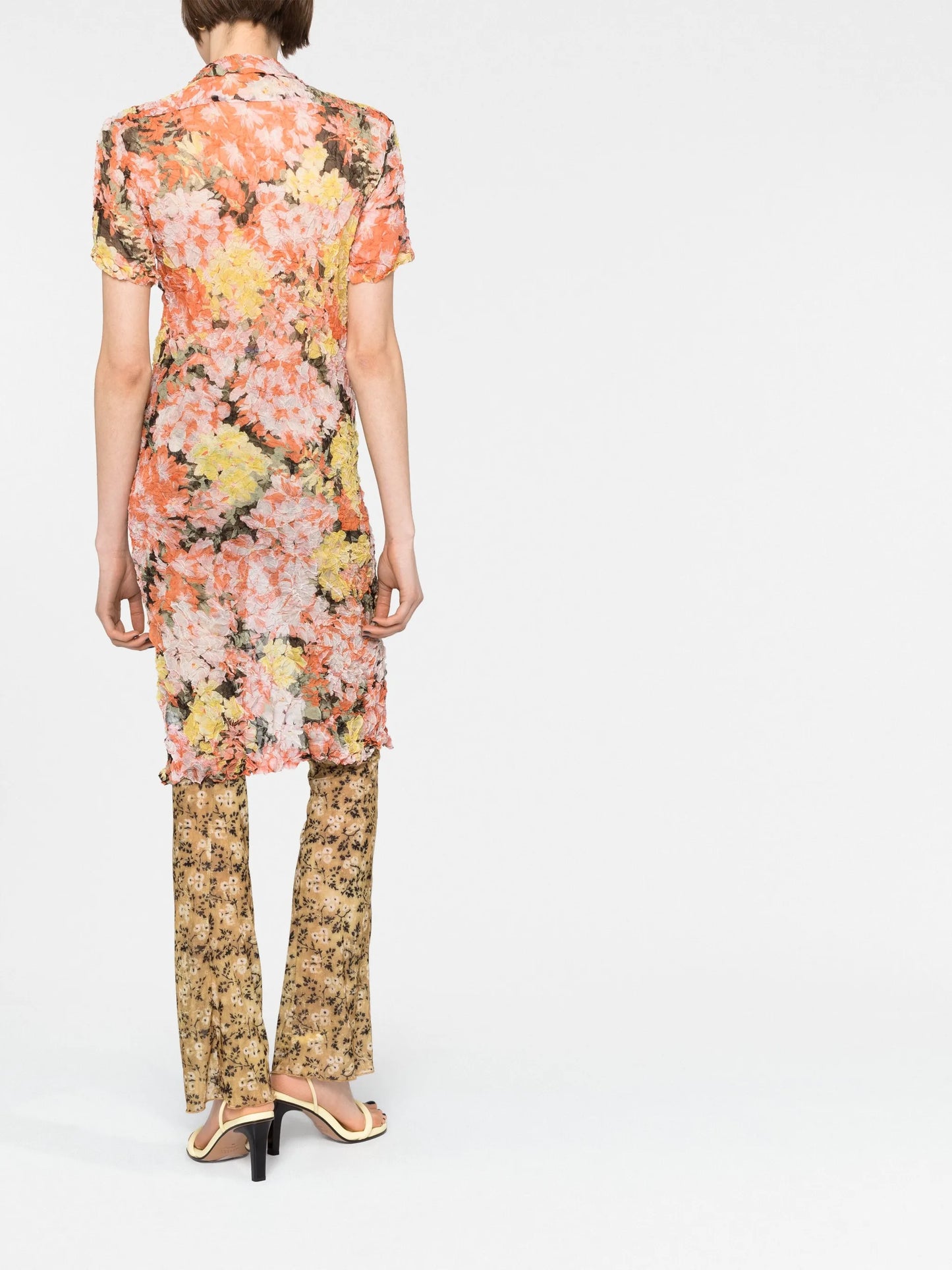 floral-print short-sleeve dress