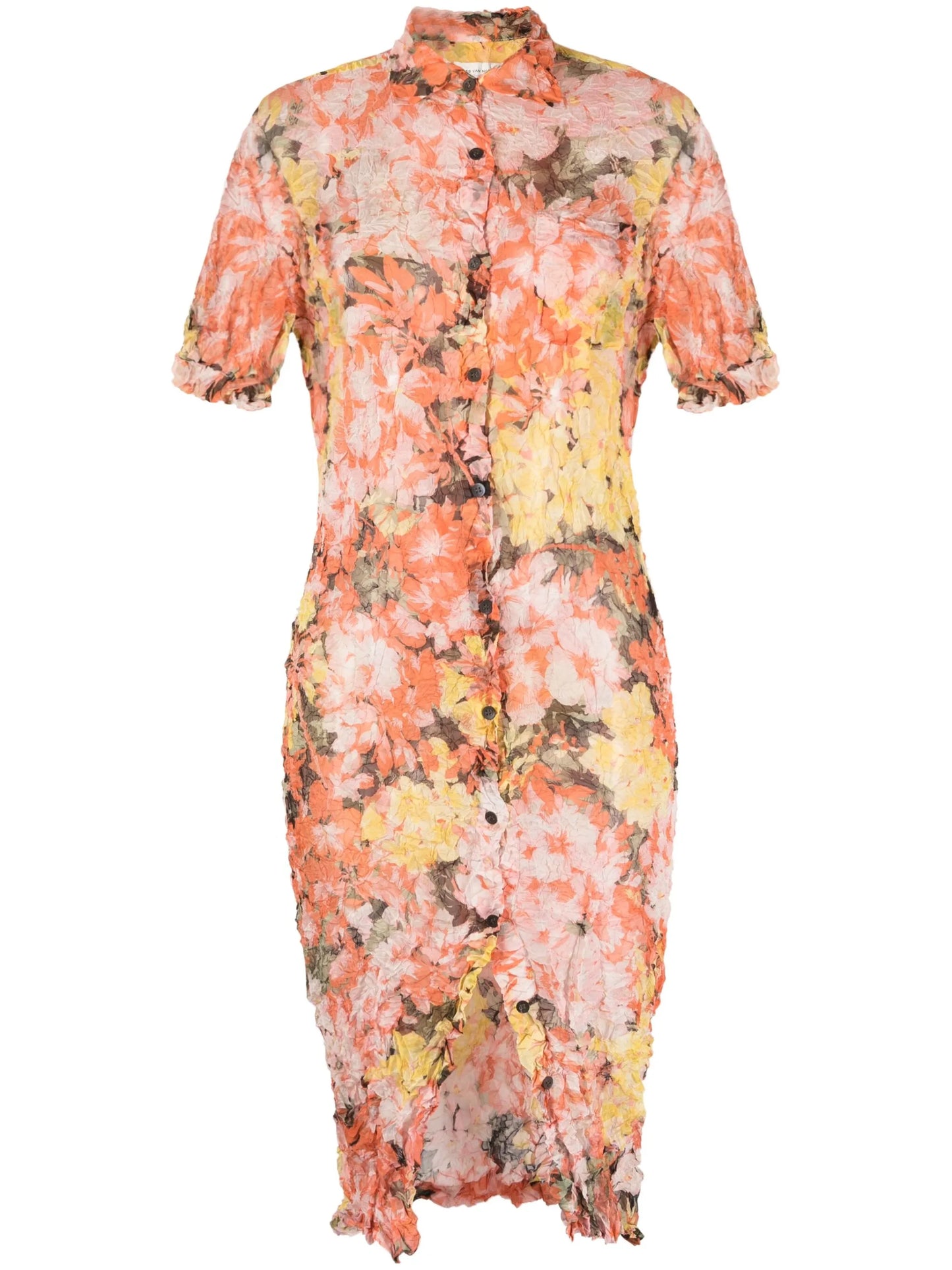 floral-print short-sleeve dress