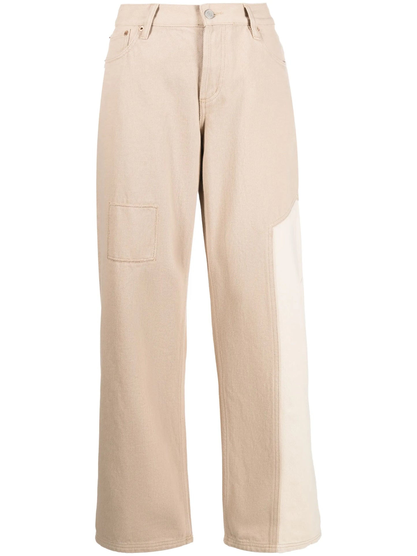 multi-panel denim jeans