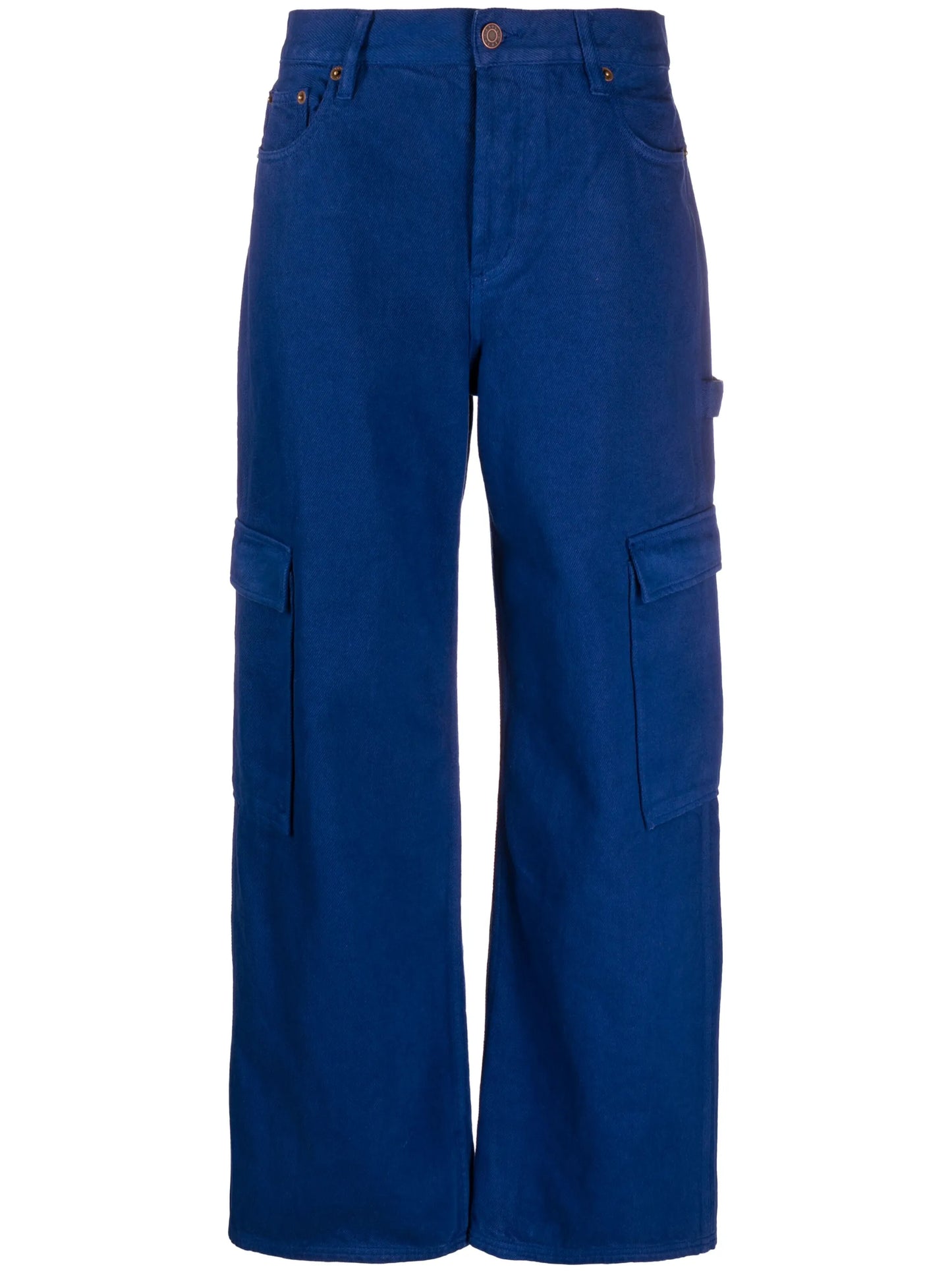 cargo-pockets wide-leg jeans