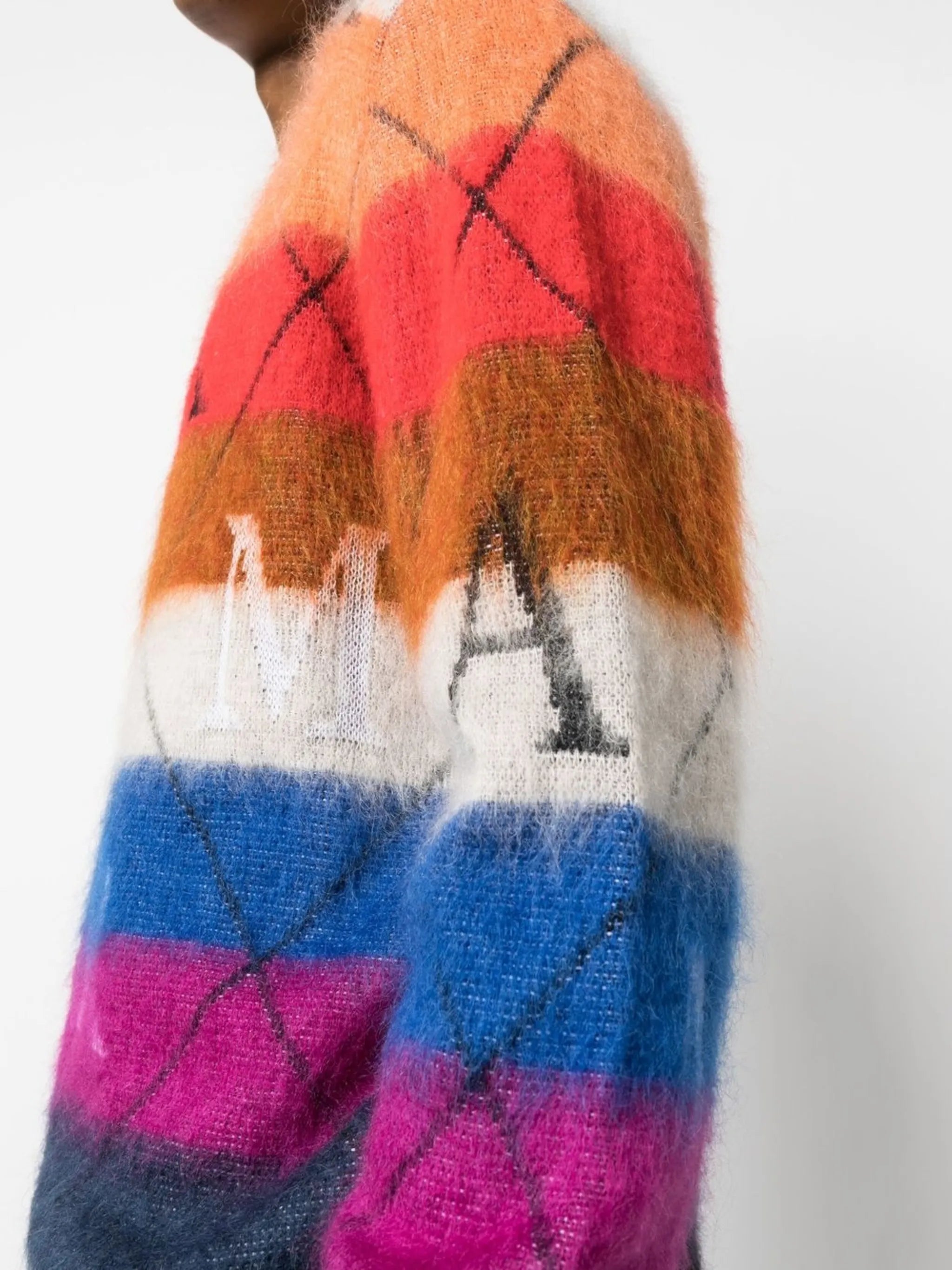 striped crew-neck jumper