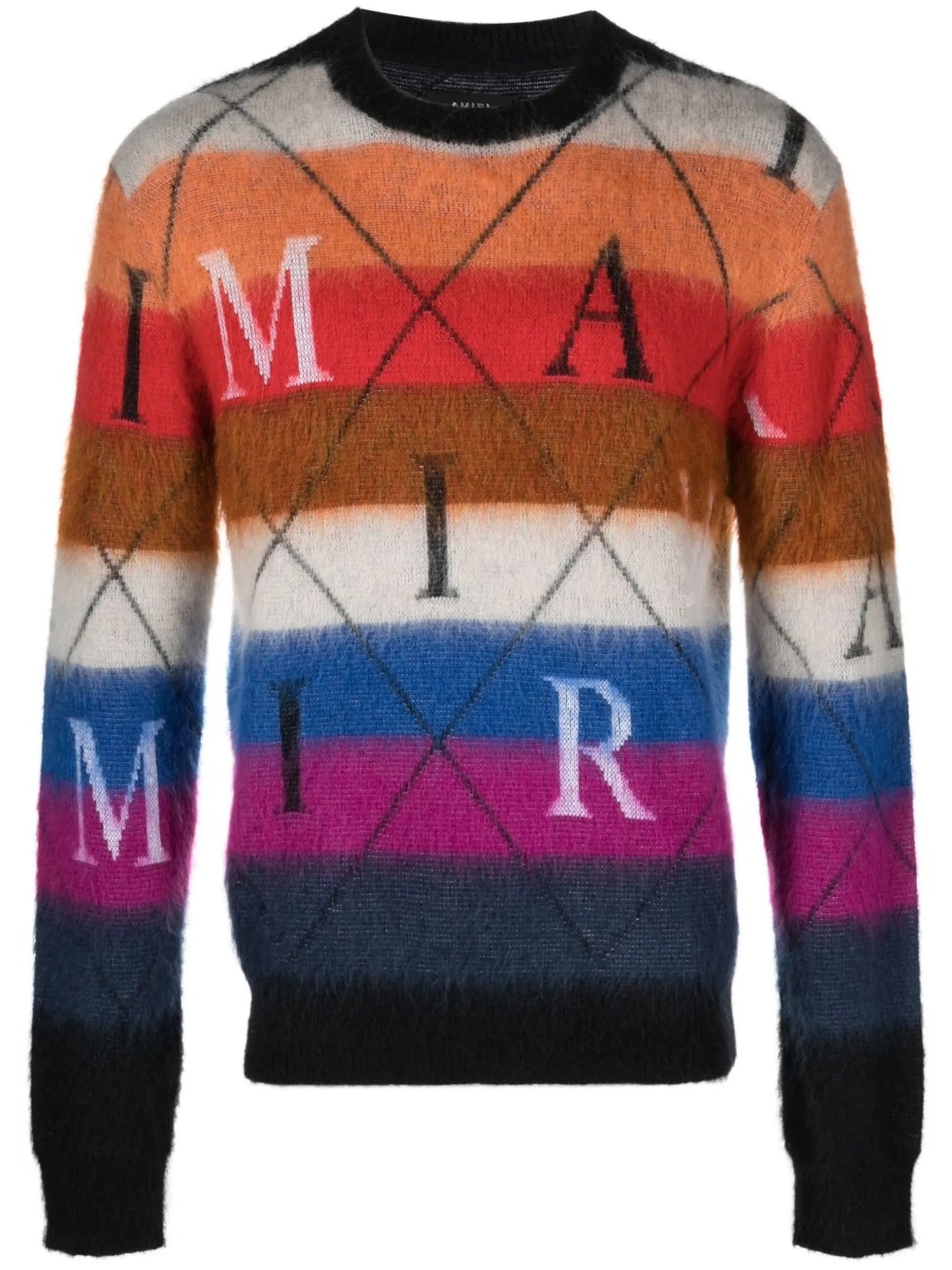 striped crew-neck jumper