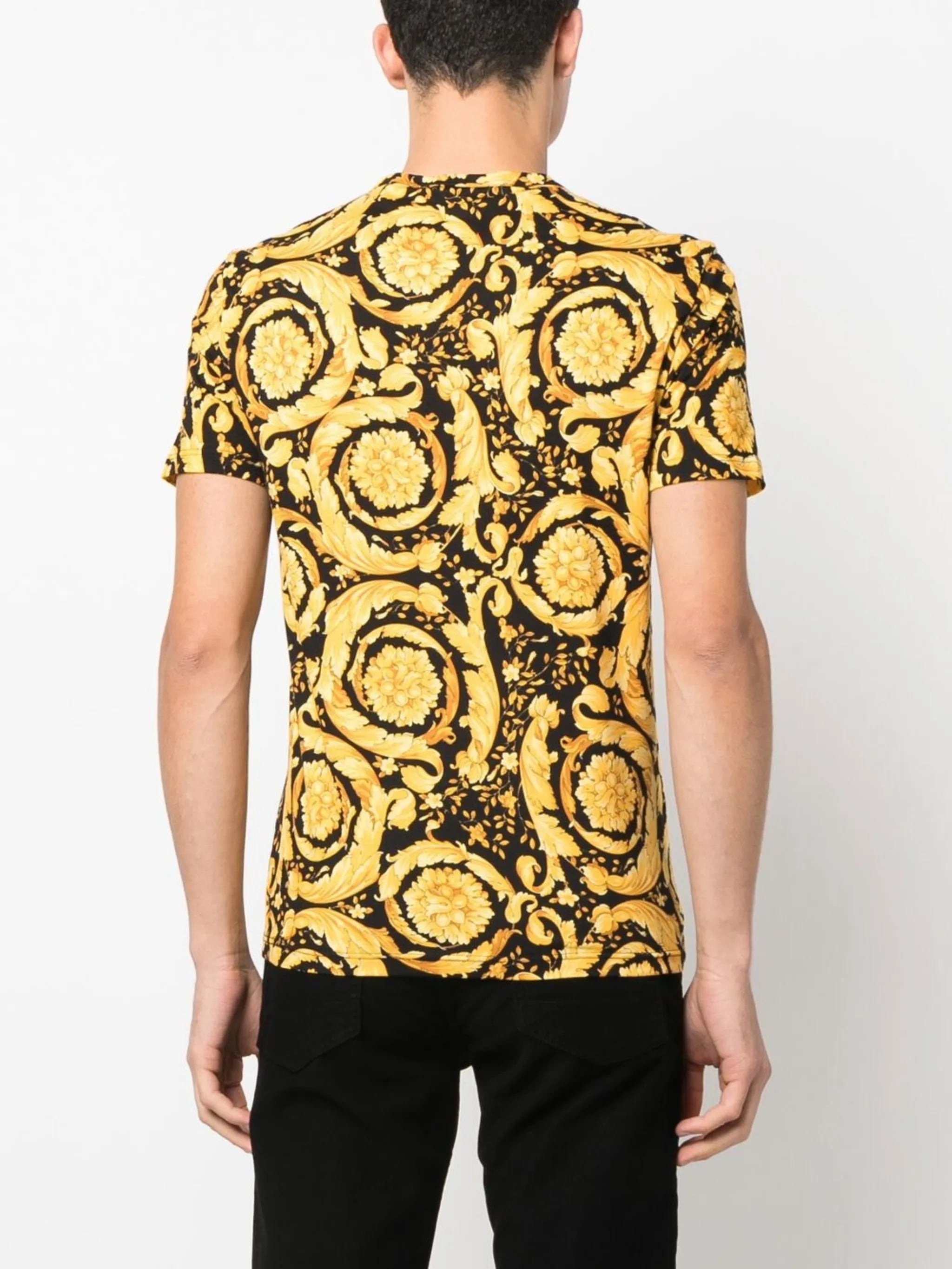 baroque-print crew neck T-shirt