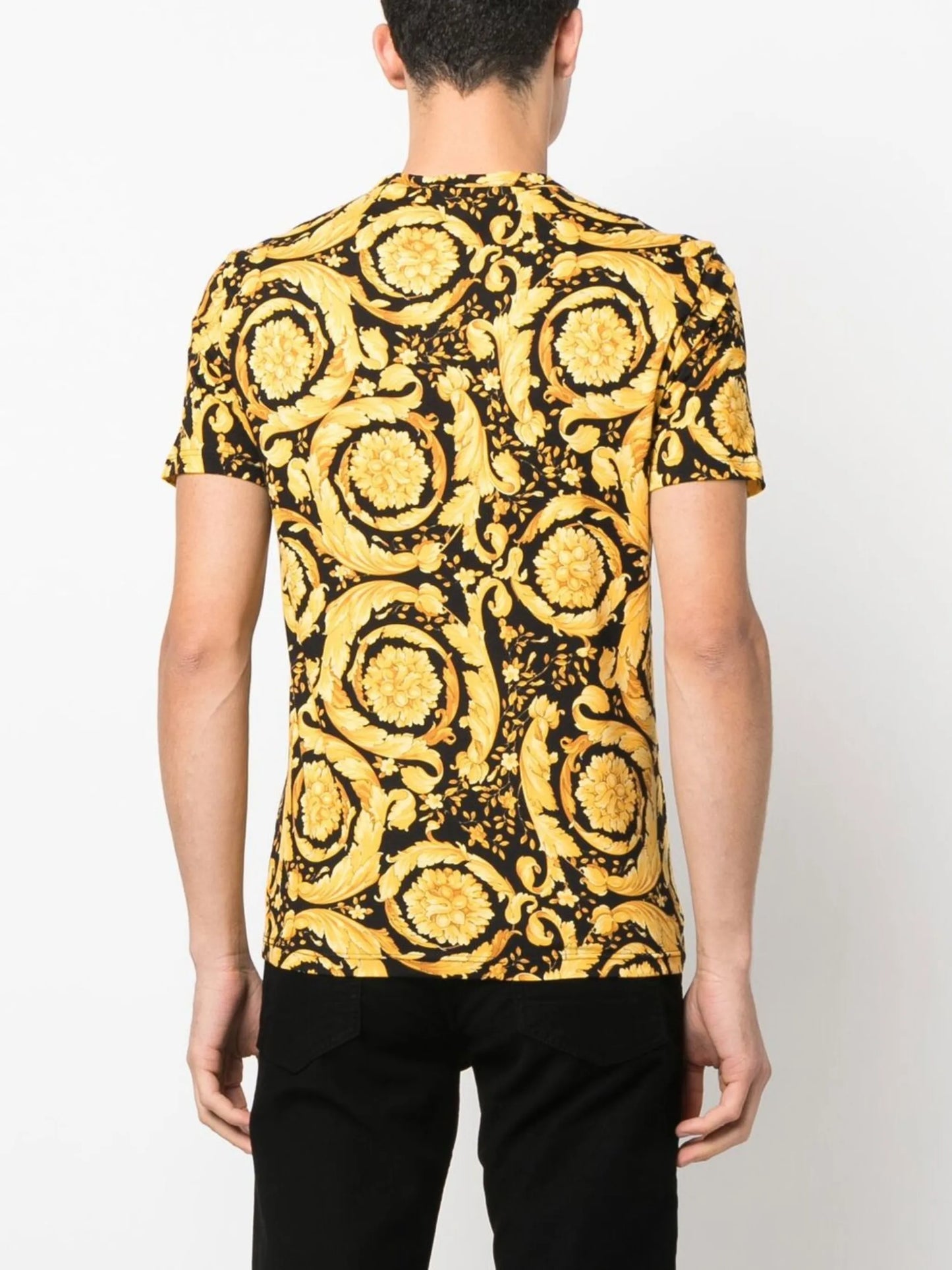 baroque-print crew neck T-shirt