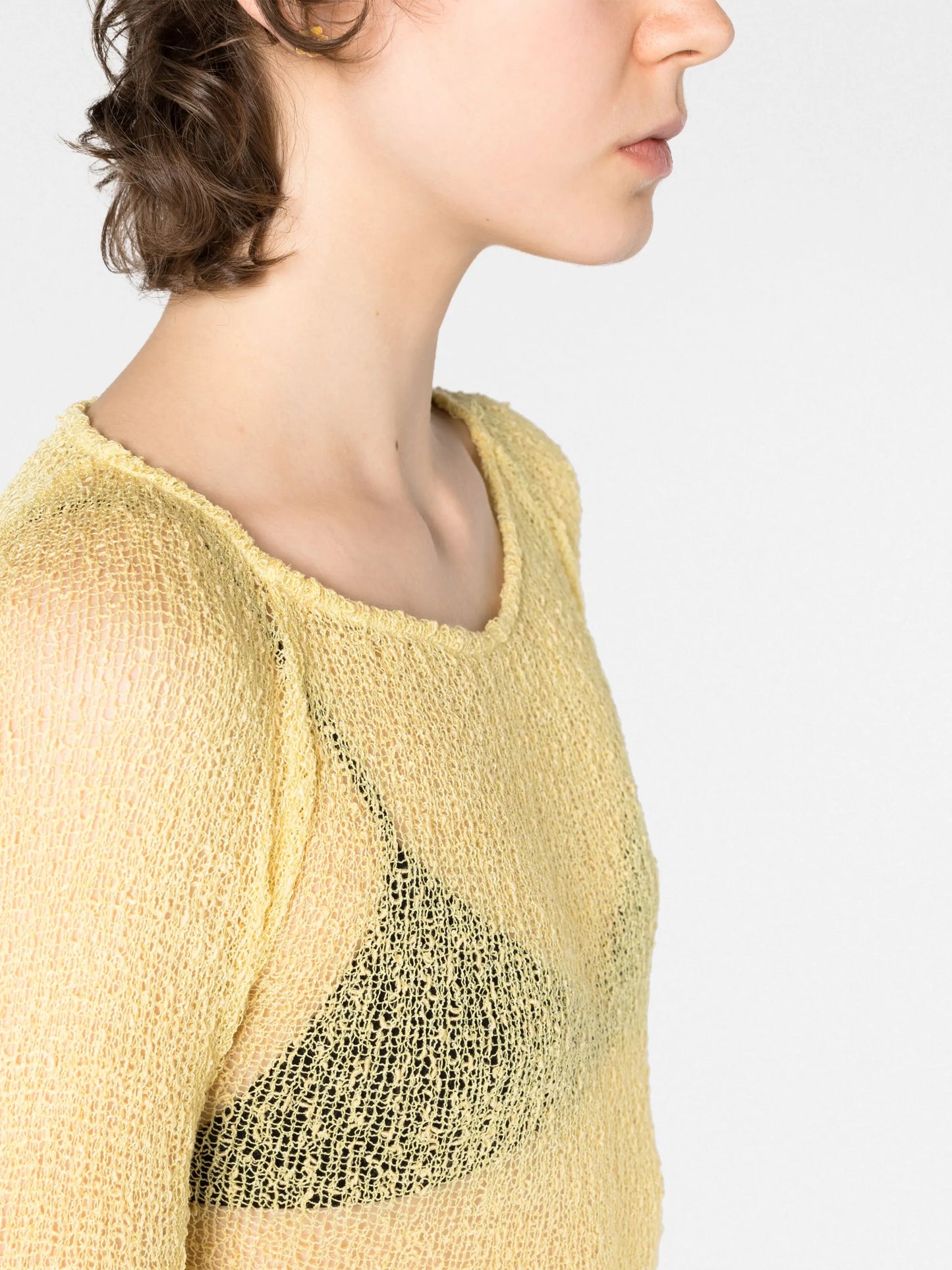 Beckie open-knit sheer top