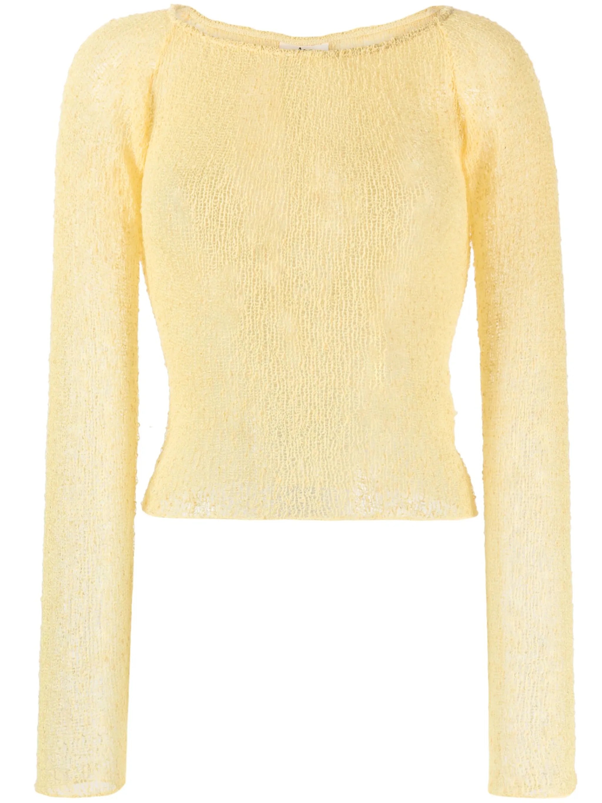 Beckie open-knit sheer top