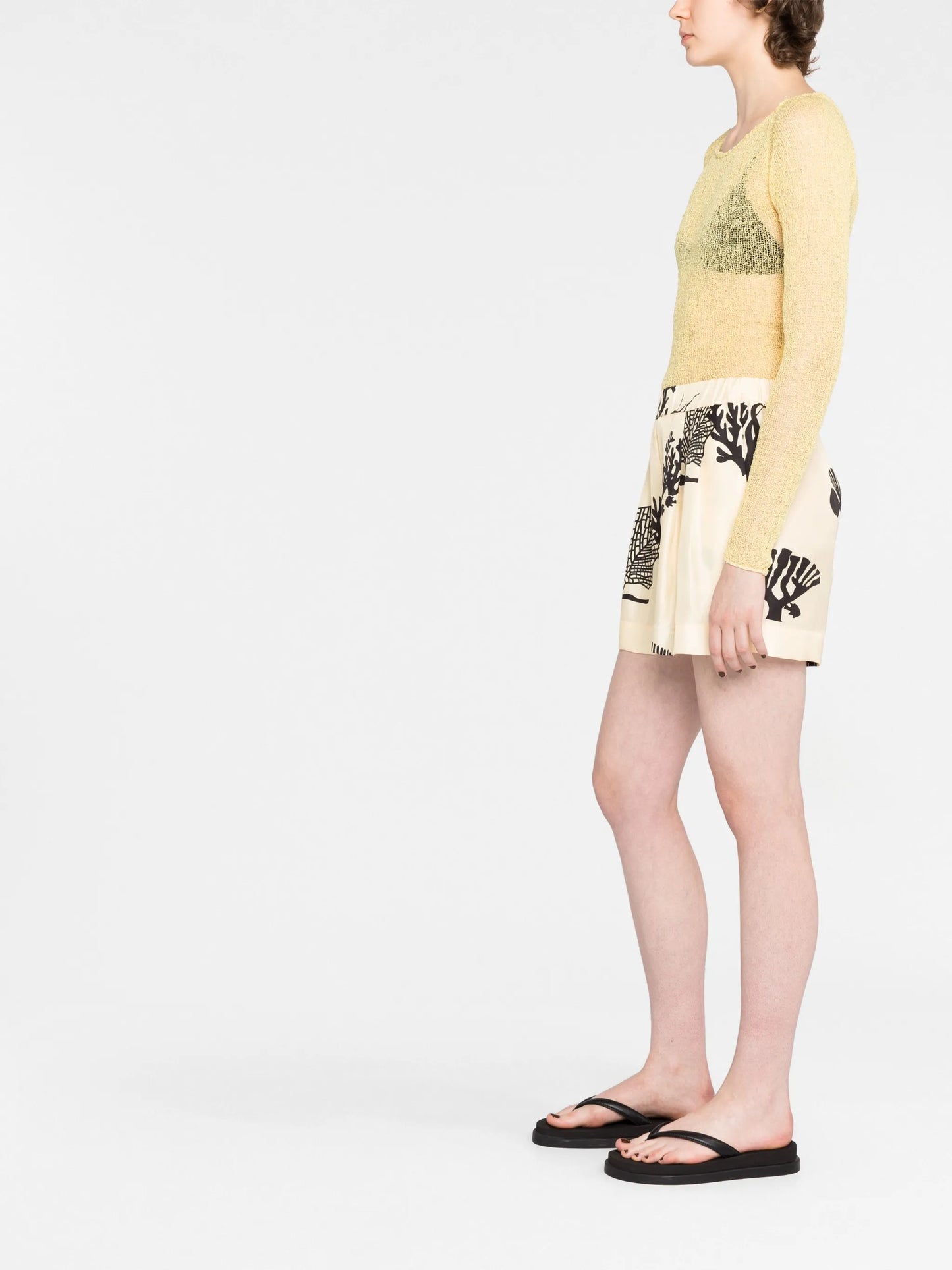 Beckie open-knit sheer top