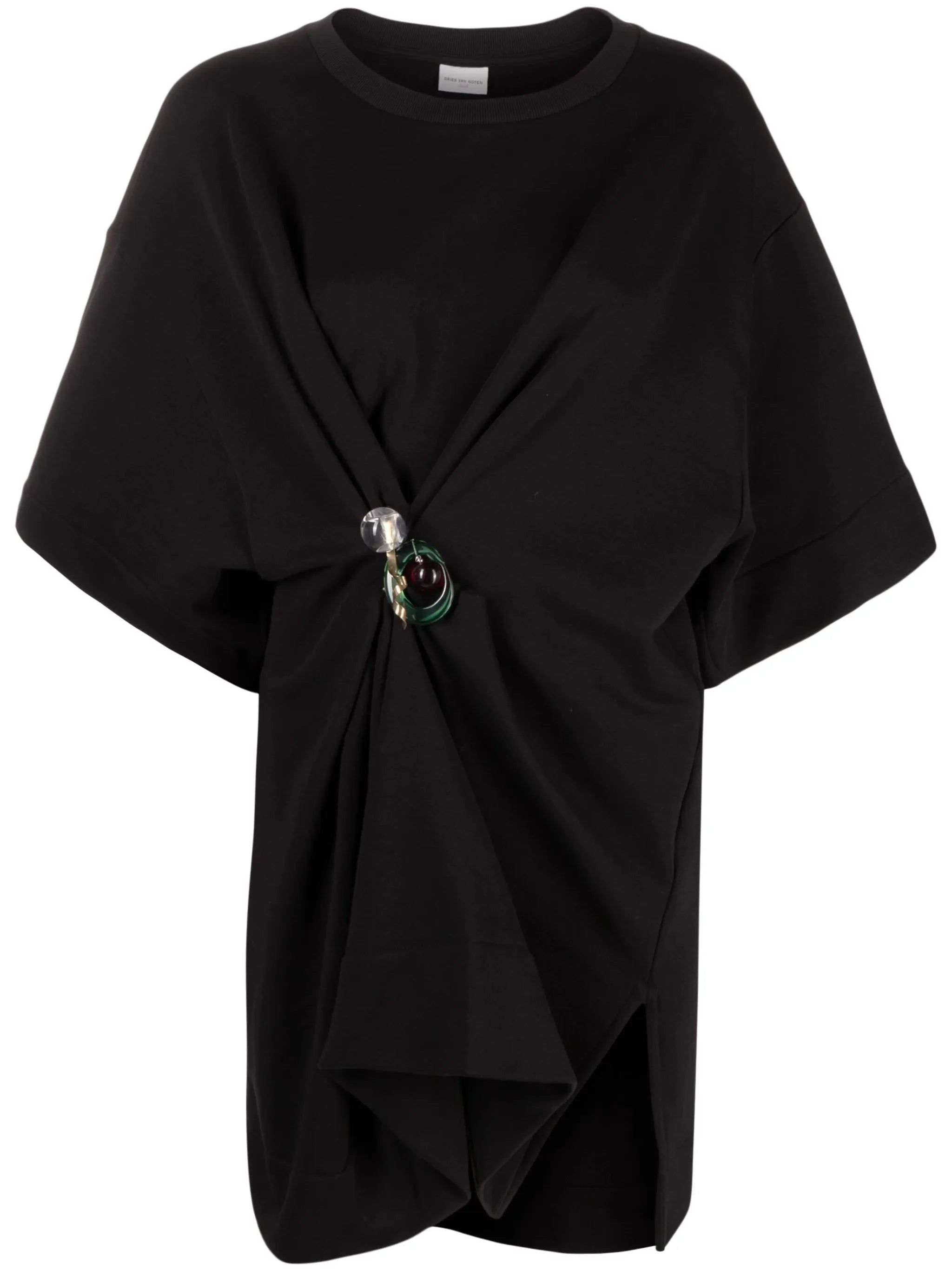 Halka gathered-detail T-shirt
