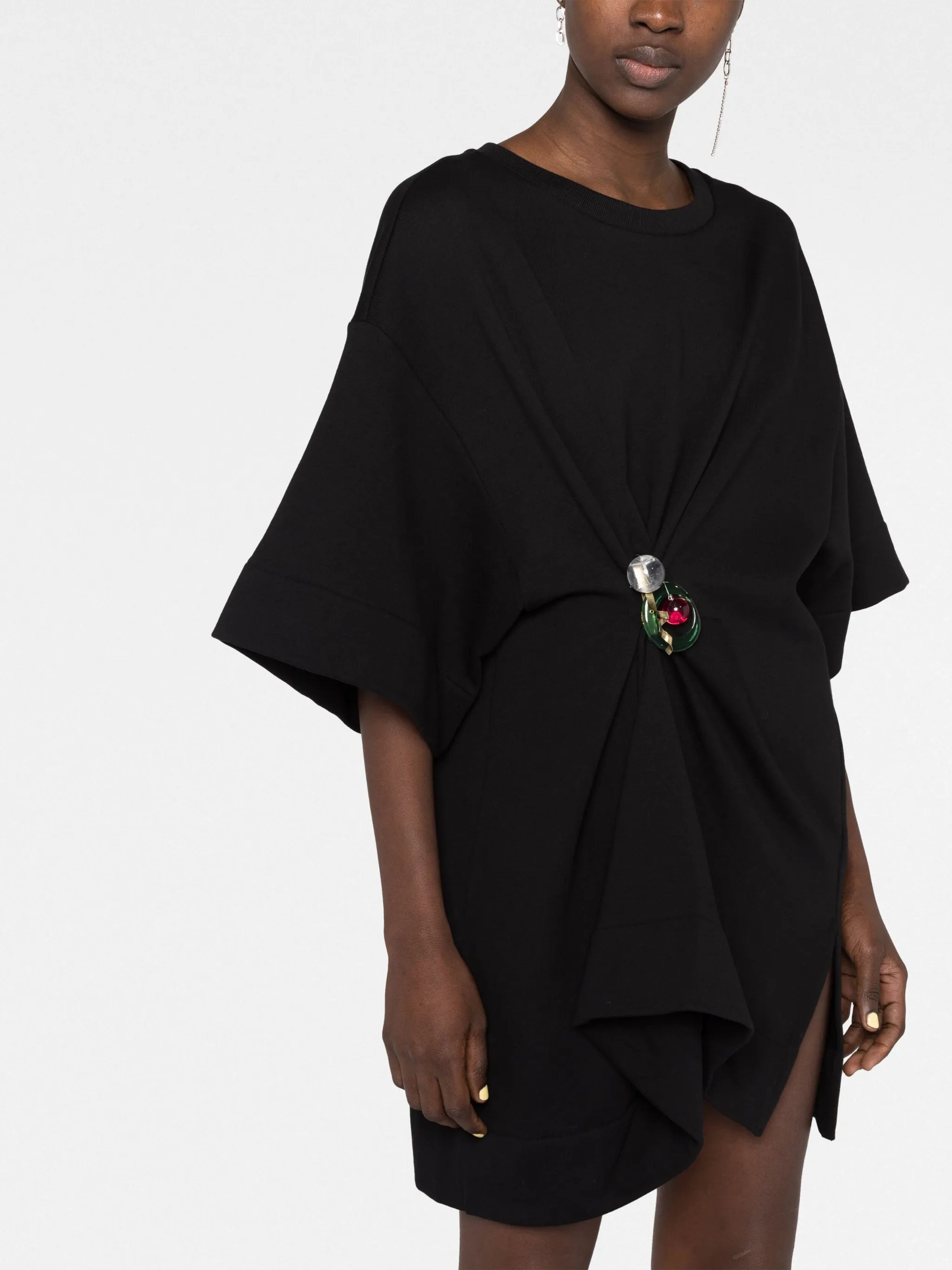 Halka gathered-detail T-shirt