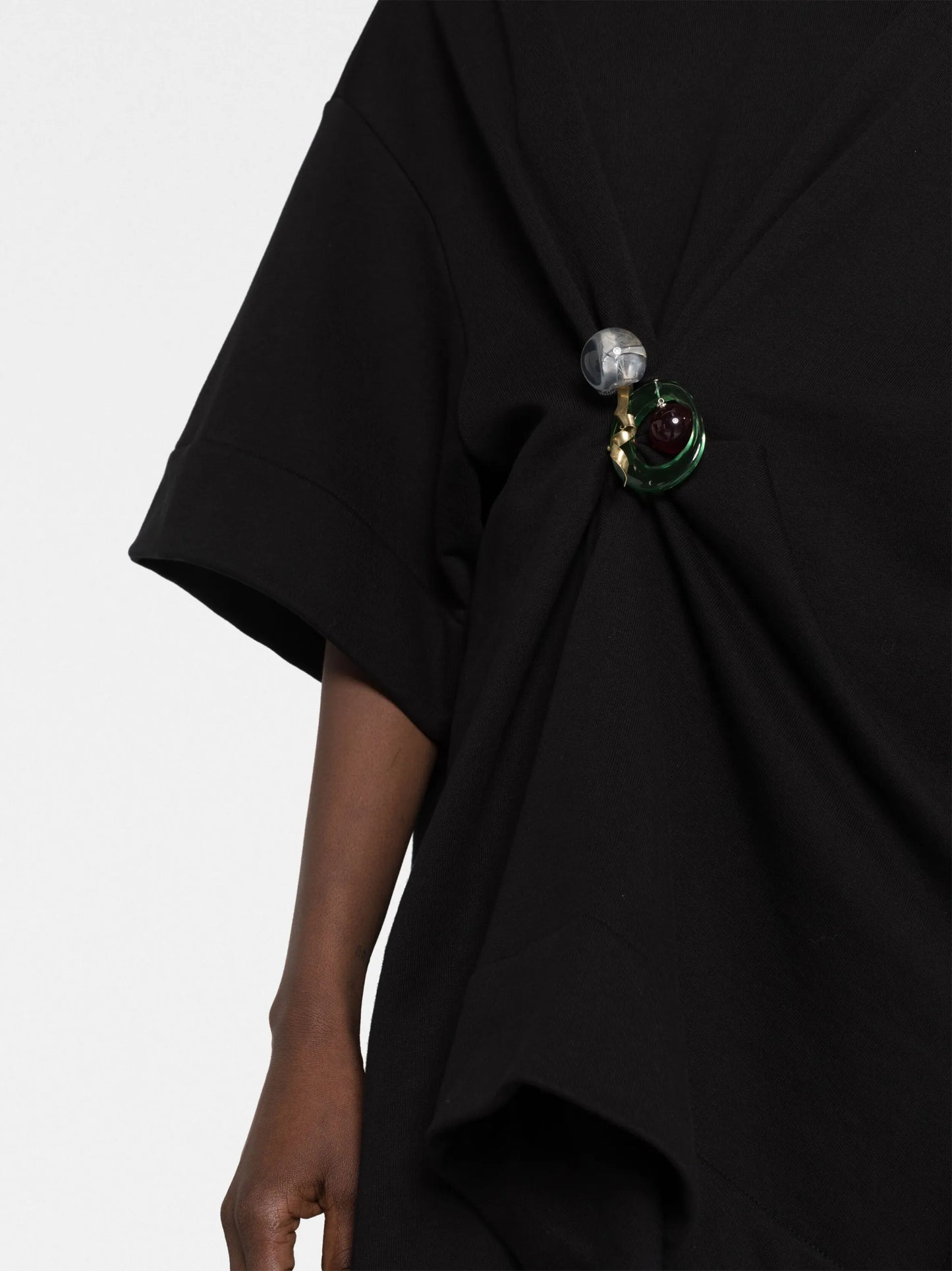 Halka gathered-detail T-shirt