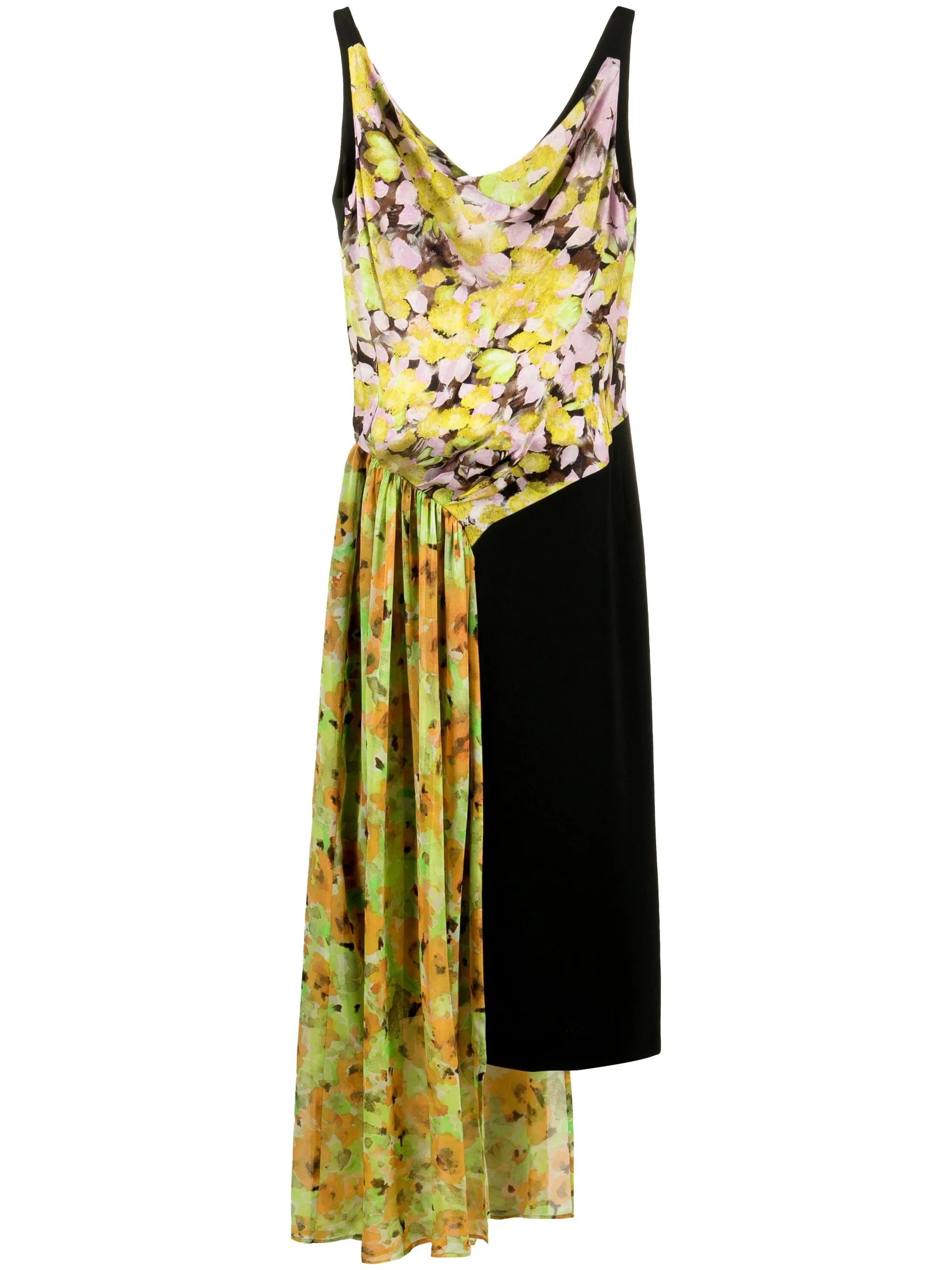 multi-panel sleeveless dress