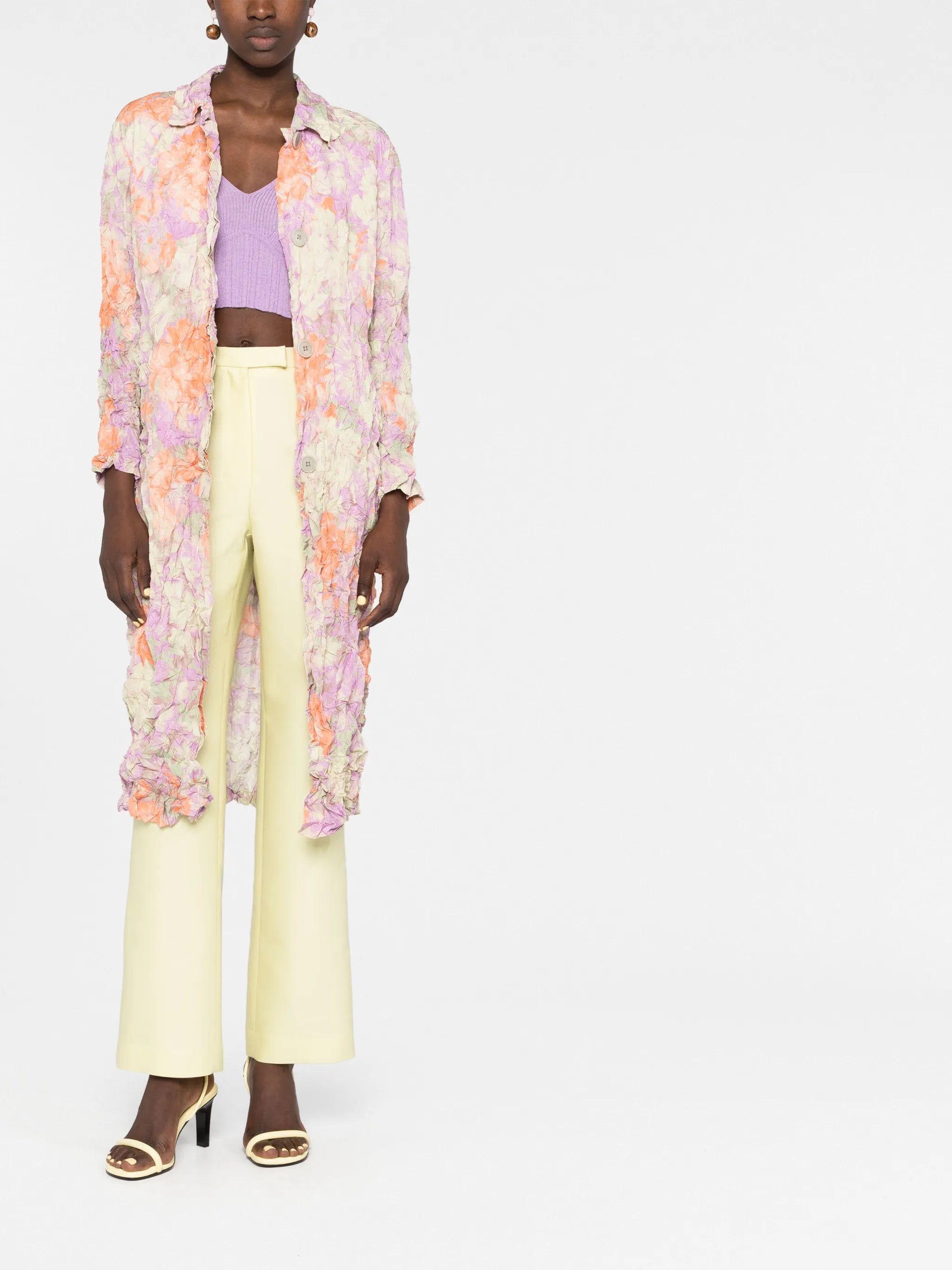 Raltonas crinkled seersucker coat