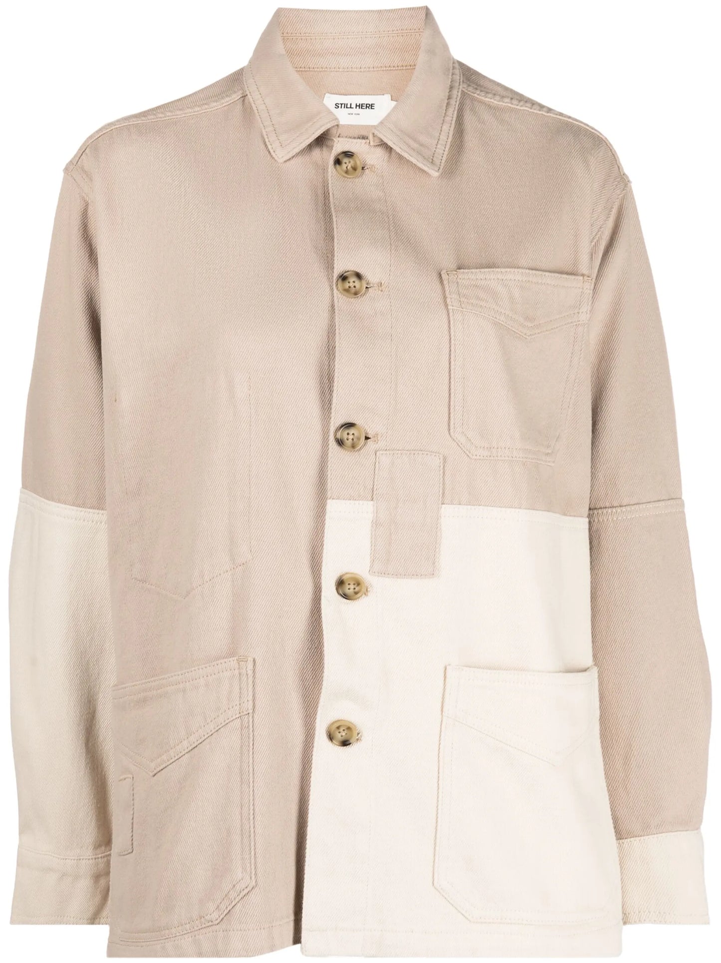 multi-panel long-sleeve shirt